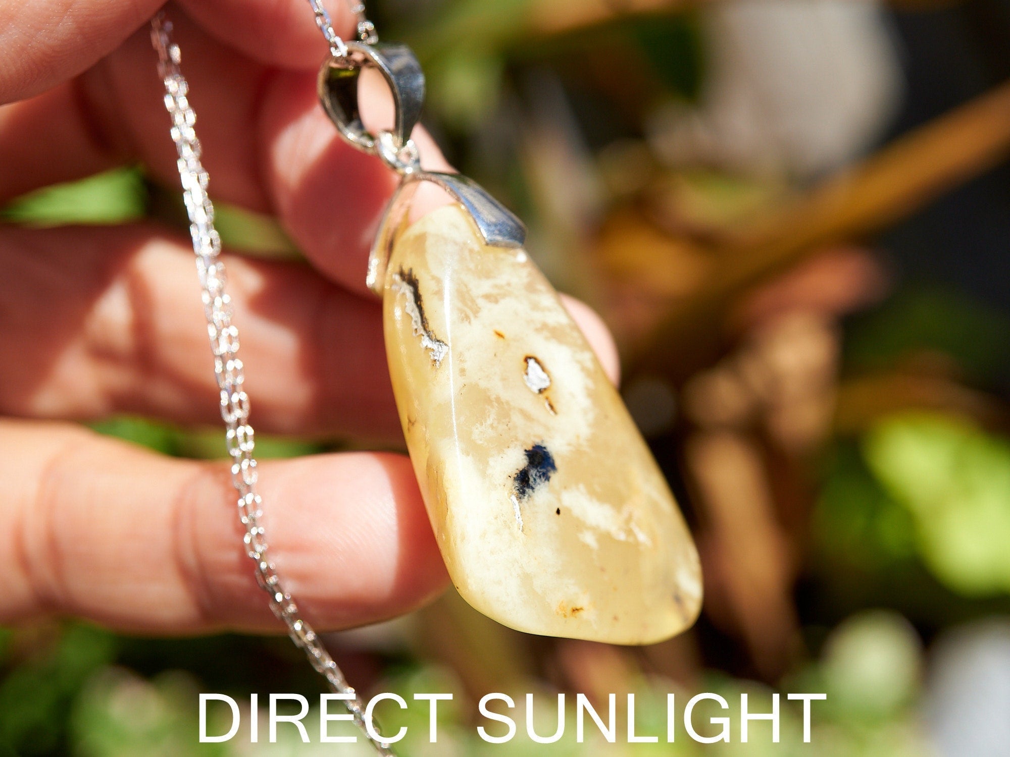 Dominican Natural Amber Pendant: Sterling Silver Gemstone - Larimar Creations