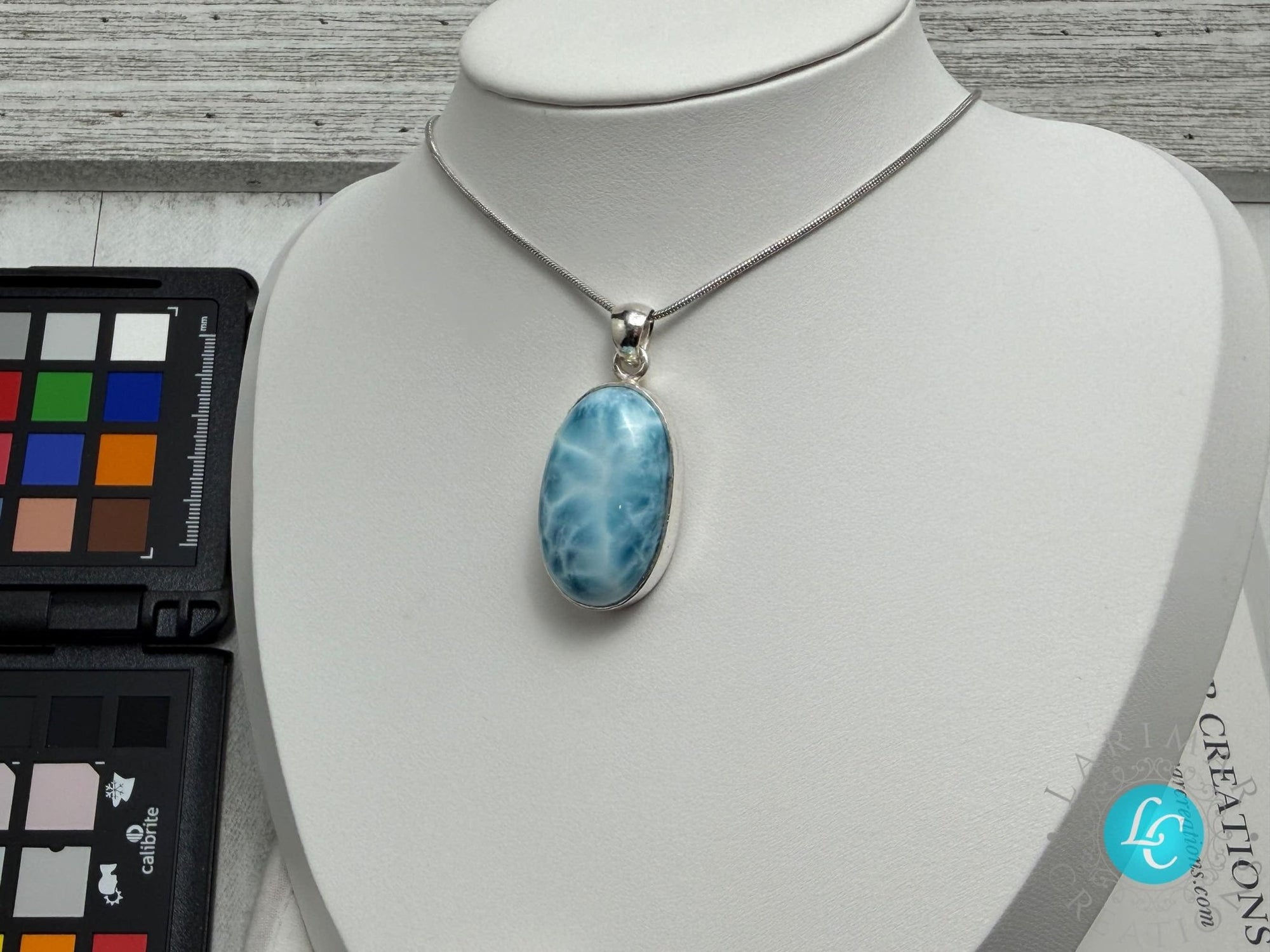 Handmade Larimar Pendant | 925 S Silver - Larimar Creations