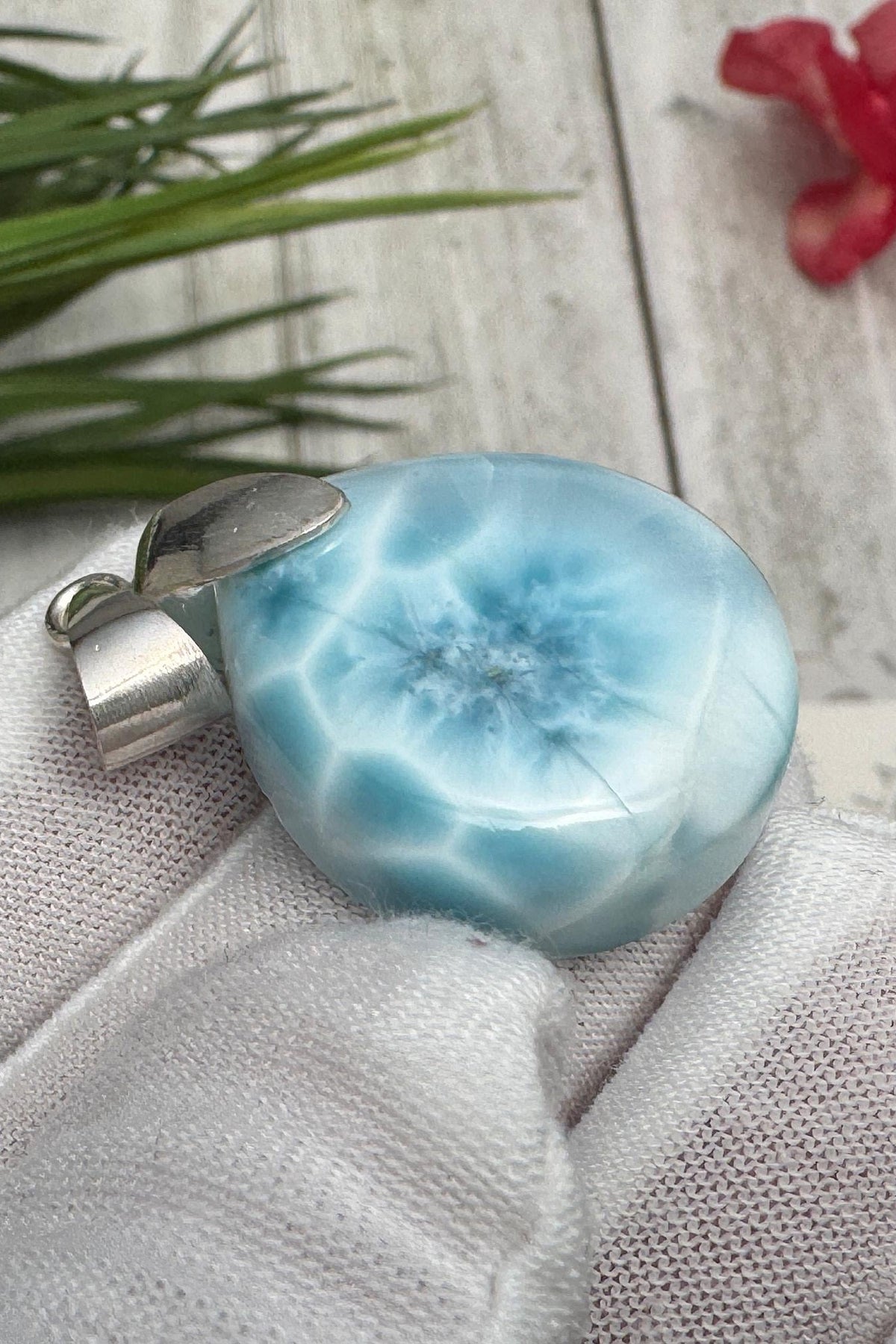 AAAA Super Blue Larimar Cabochon Dominican Teardrop Stone for Jewelry Making