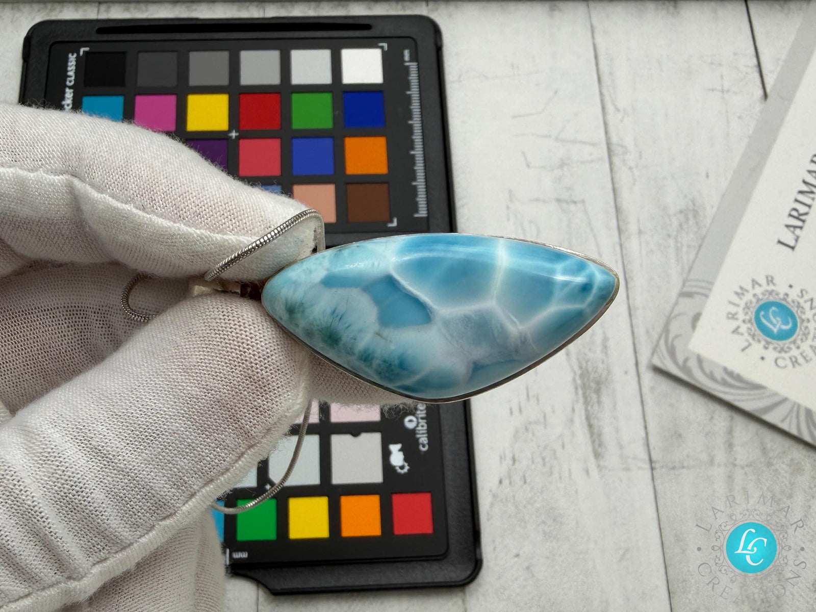 Ocean Blue Statement Necklace, 21st Birthday Gift for Her, Rare Dominican Larimar Luxury Jewelry