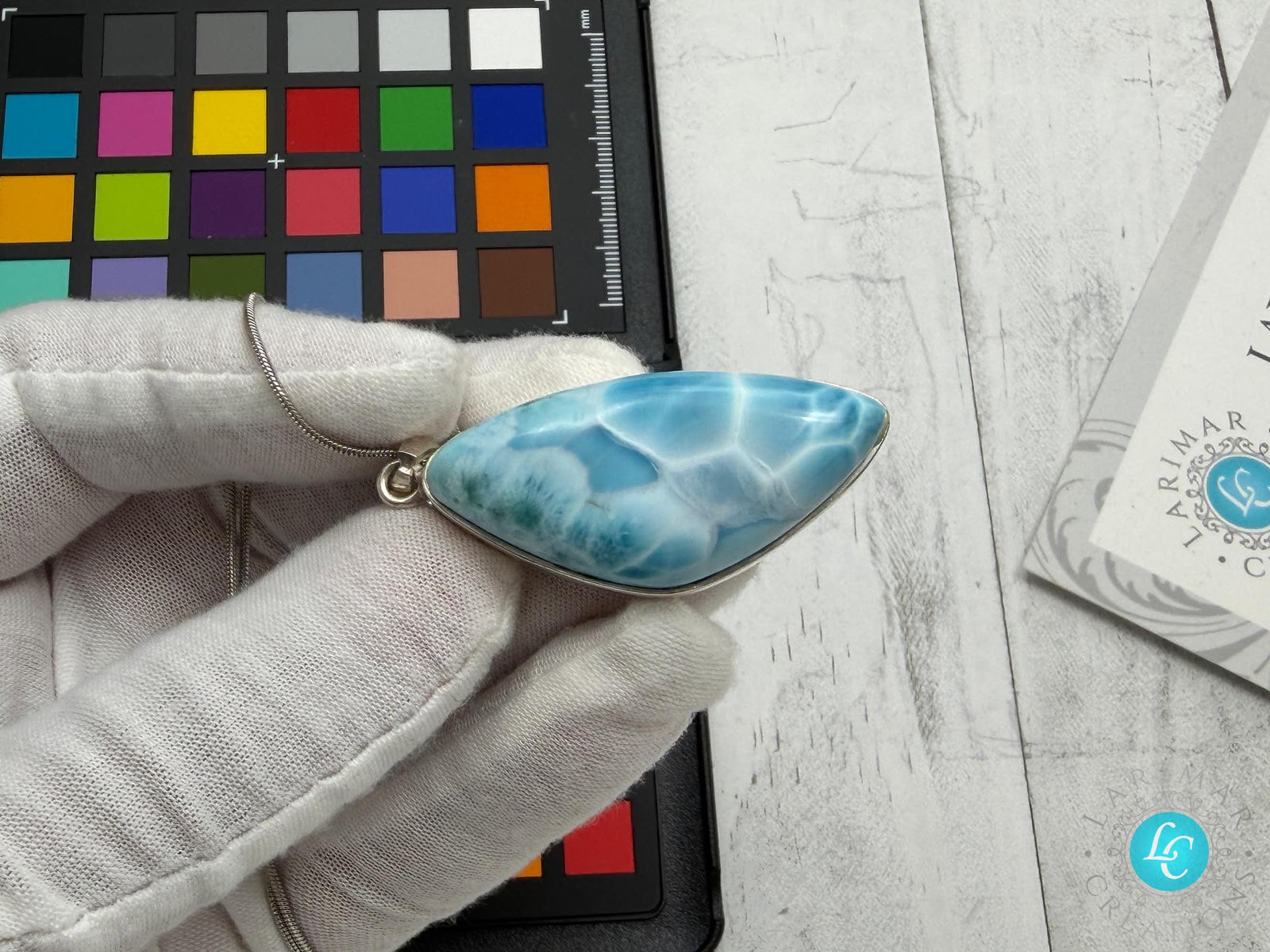 Ocean Blue Statement Necklace, 21st Birthday Gift for Her, Rare Dominican Larimar Luxury Jewelry