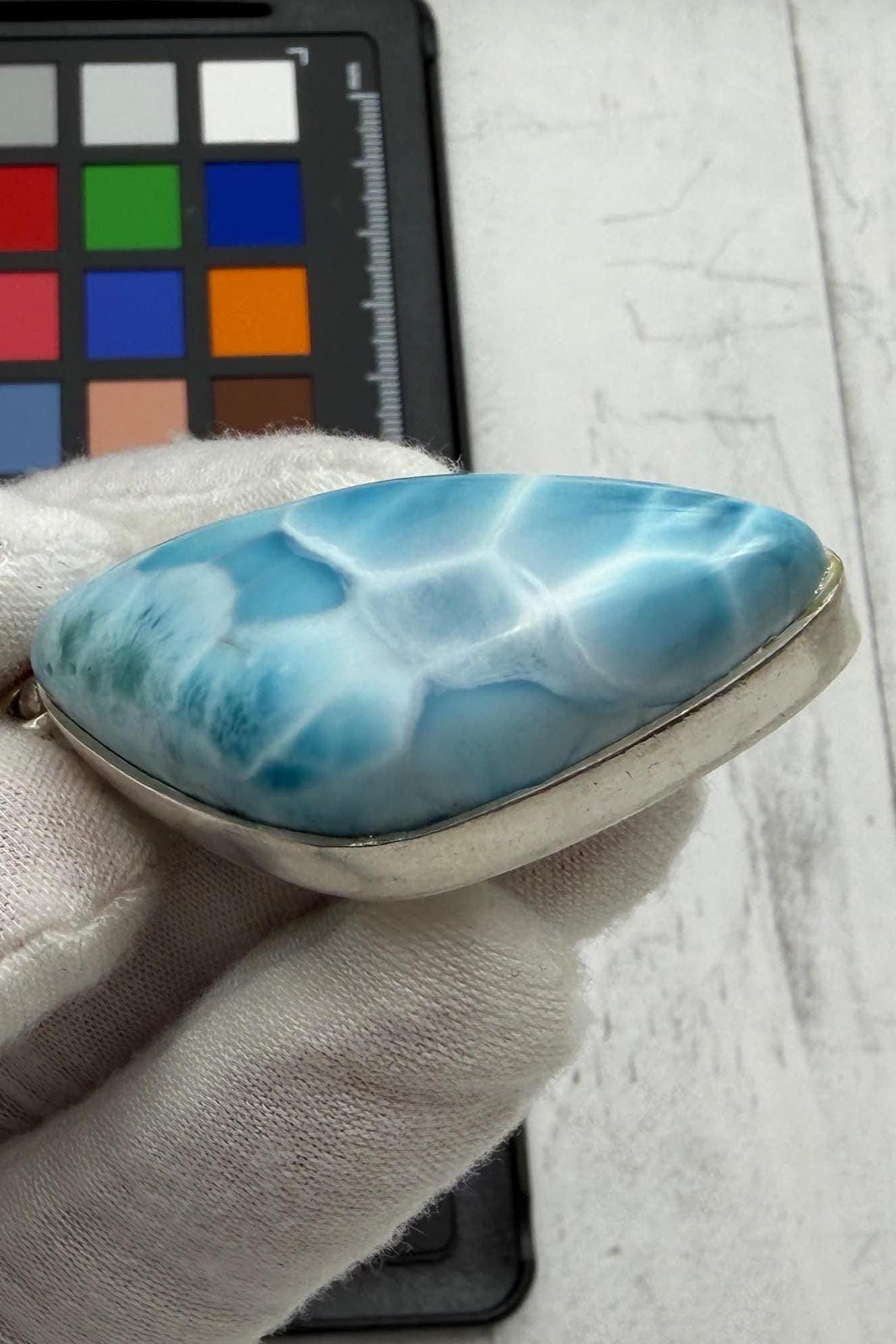 Ocean Blue Statement Necklace, 21st Birthday Gift for Her, Rare Dominican Larimar Luxury Jewelry