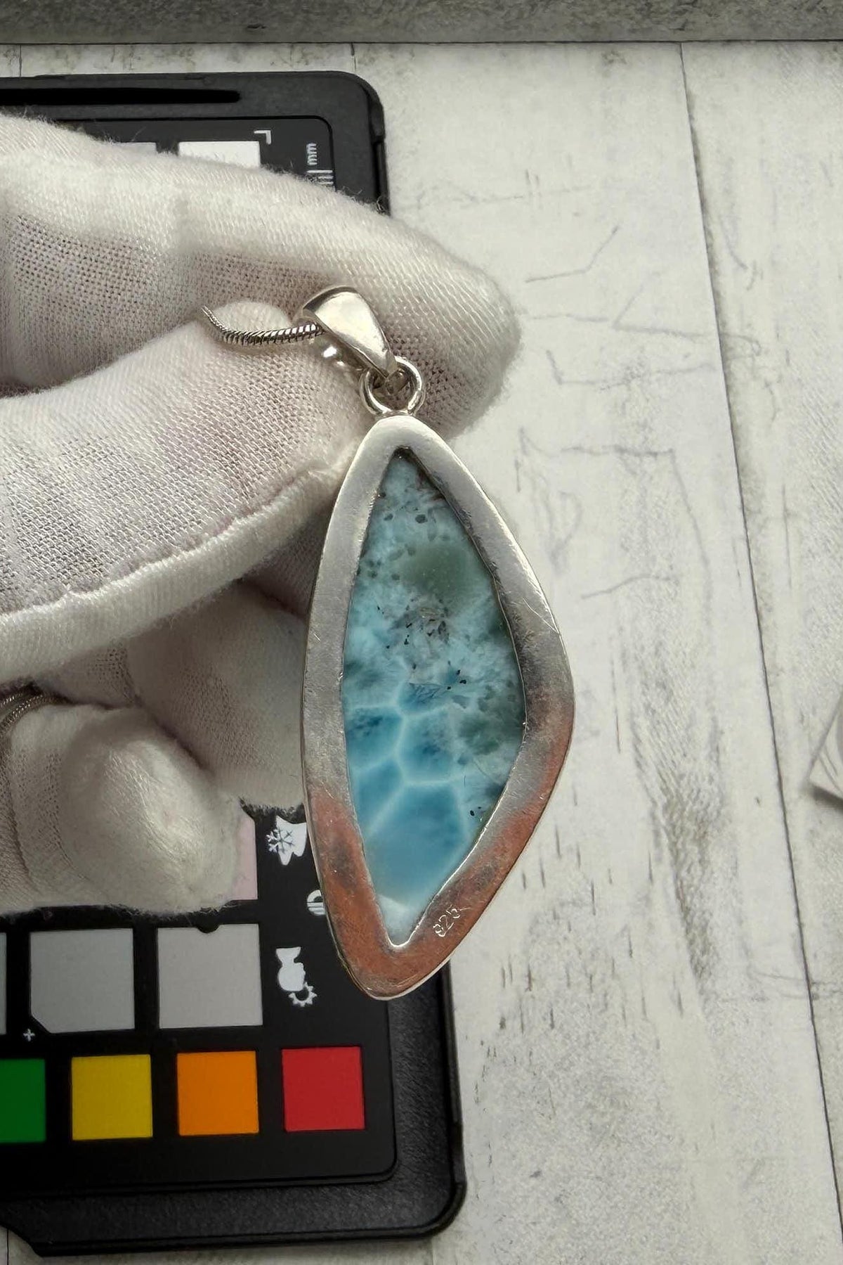 Ocean Blue Statement Necklace, 21st Birthday Gift for Her, Rare Dominican Larimar Luxury Jewelry