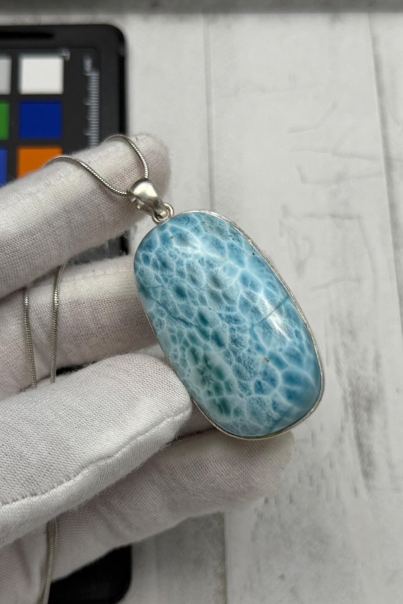 Large AAA Dominican Larimar Pendant - Larimar Creations