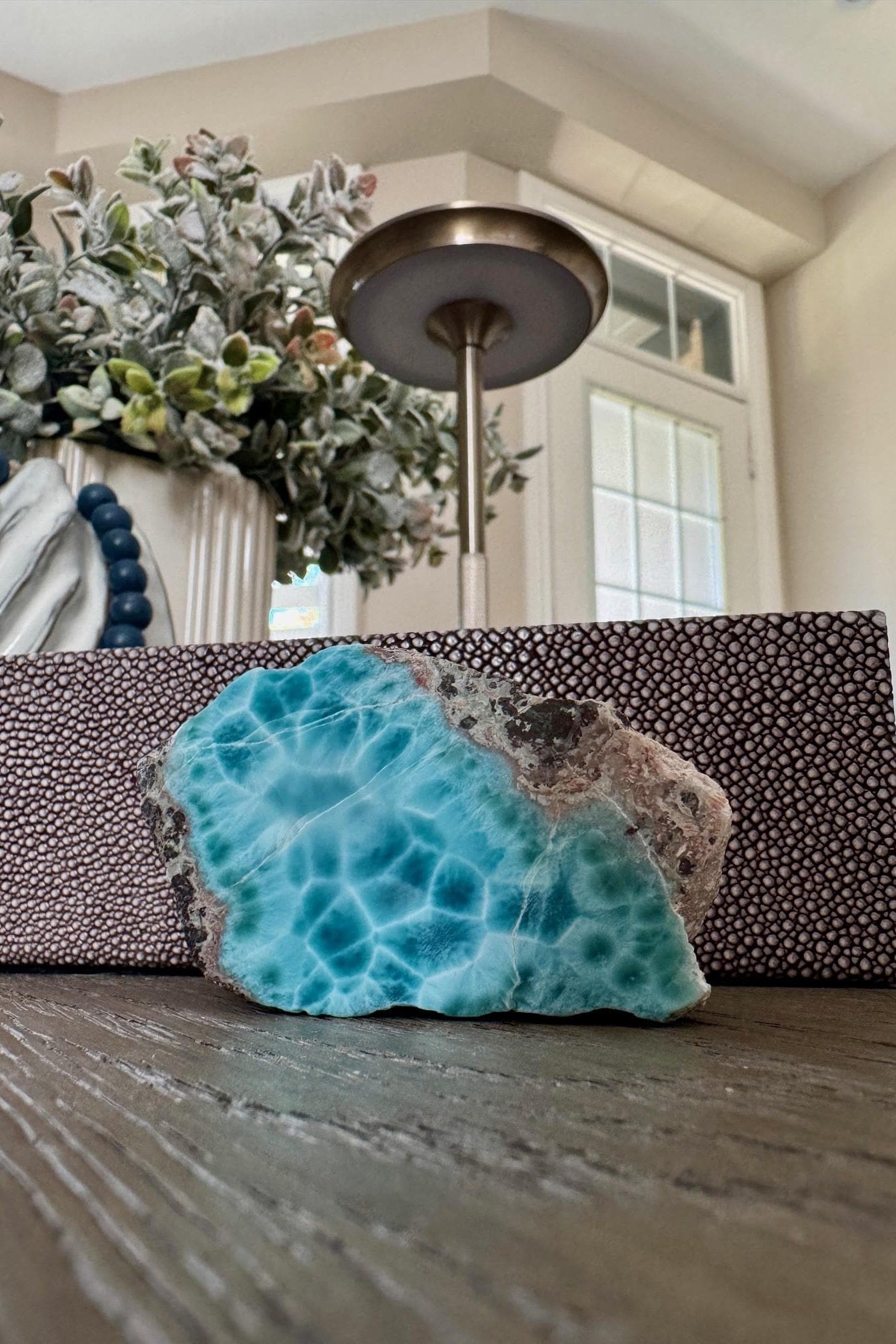 Large Dominican Larimar Freeform Gemstone Specimen - Larimar Creations