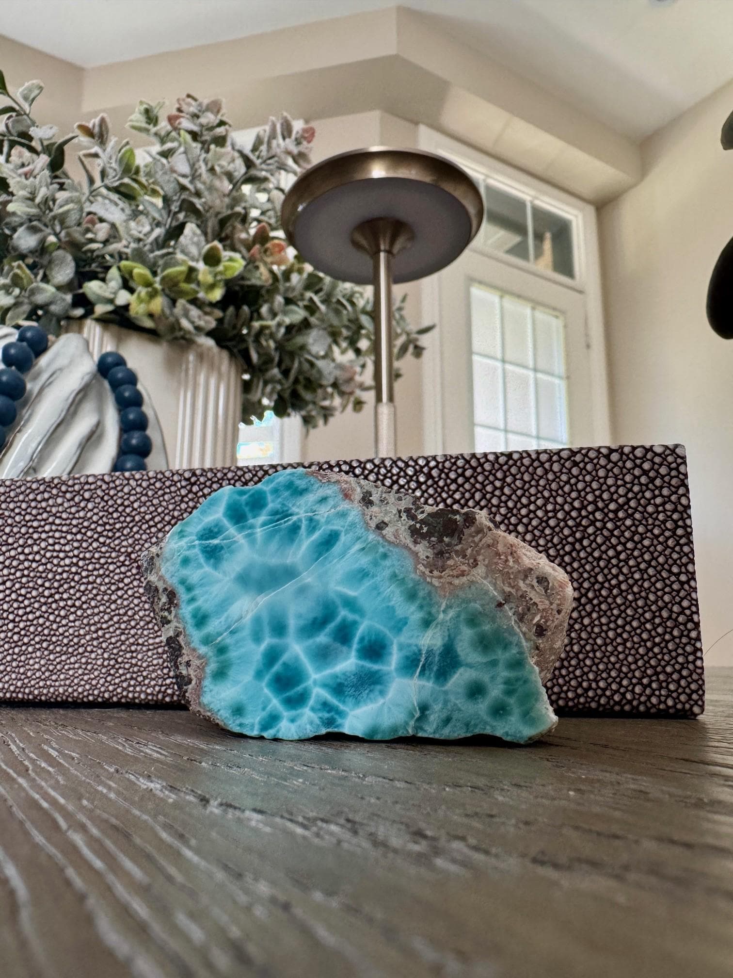 Large Dominican Larimar Freeform Gemstone Specimen - Larimar Creations