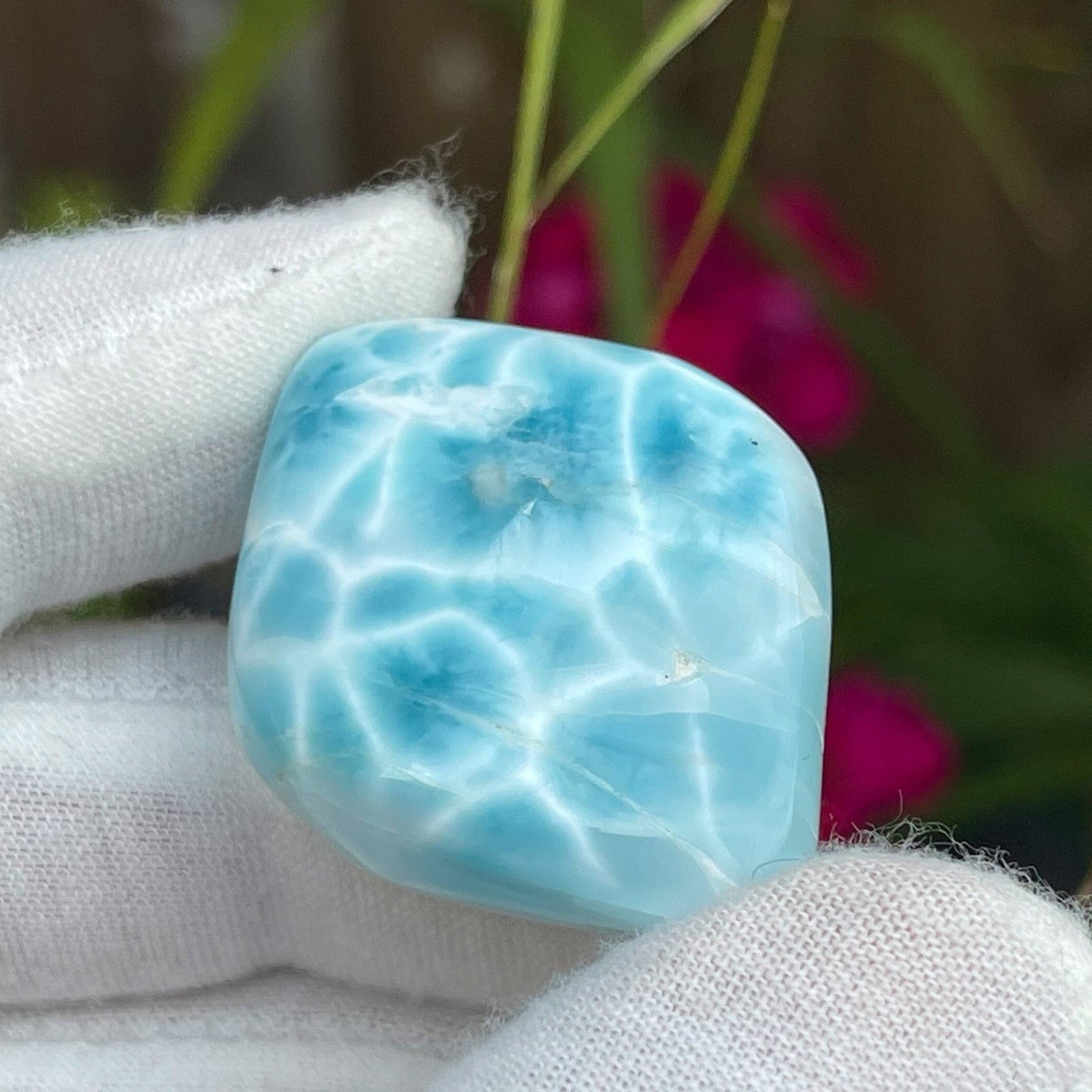 Larimar Stone, Larimar, Larimar Pendant, Larimar Necklace, Turtleback big Larimar stone, Larimar Cabochon, Larimar Stone, Lar