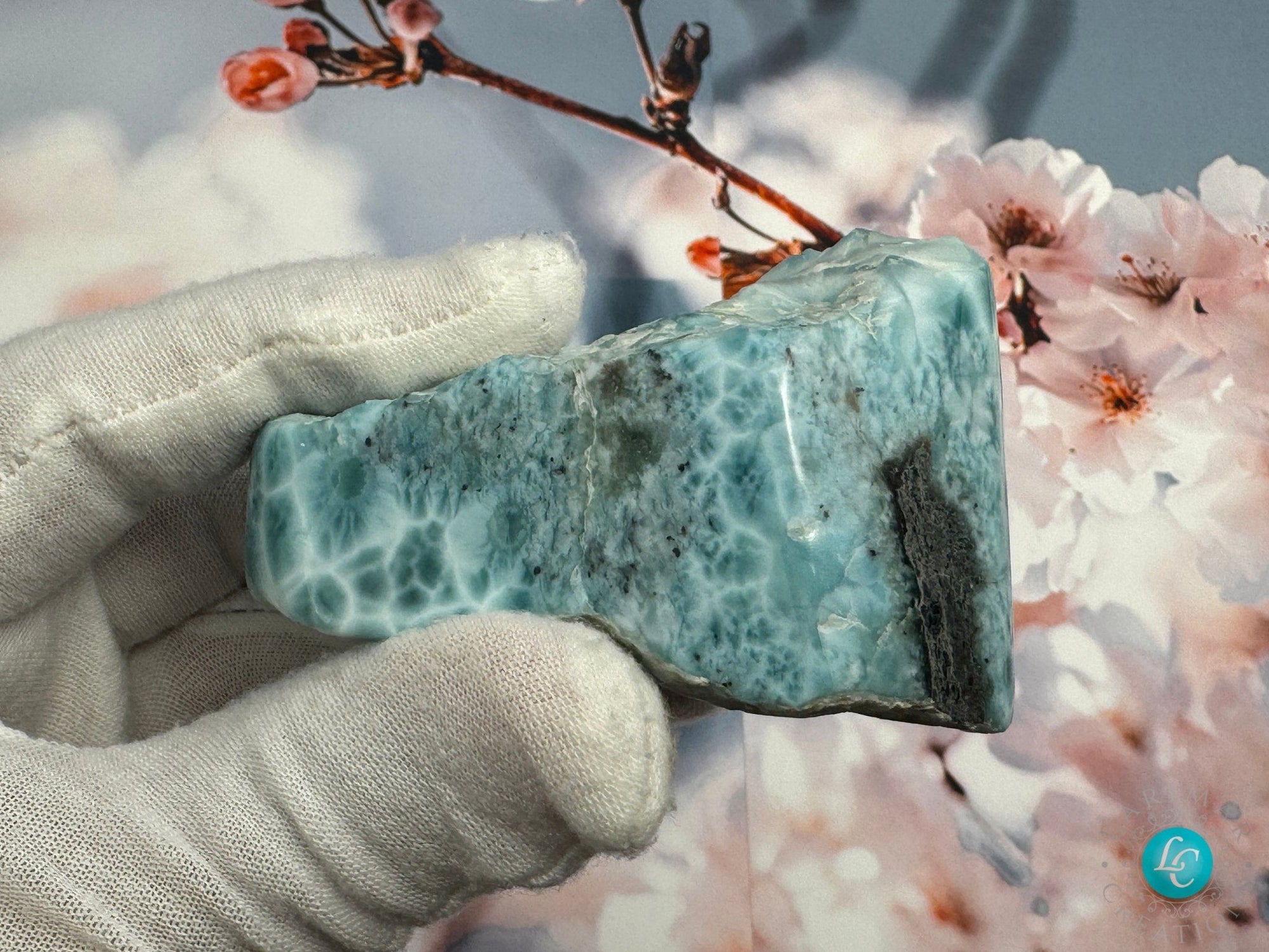 Larimar Cabochon all sides polished Larimar turtleback quality authentic dominican larimar top quality AAA cabochon, 200g