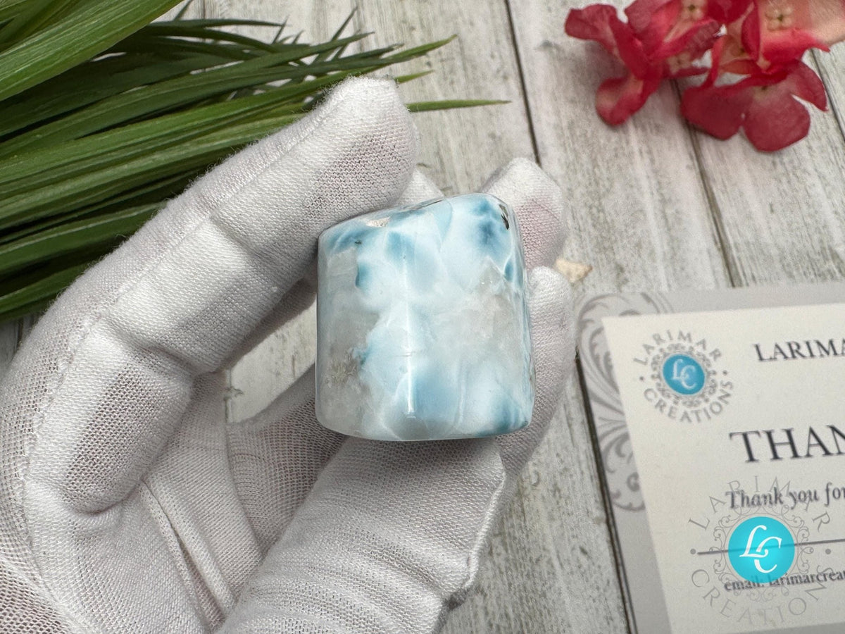 Larimar slab, larimar cabochon, cabochon Larimar , turtleback sea blue pattern, Mother's day gift, small collector's piece