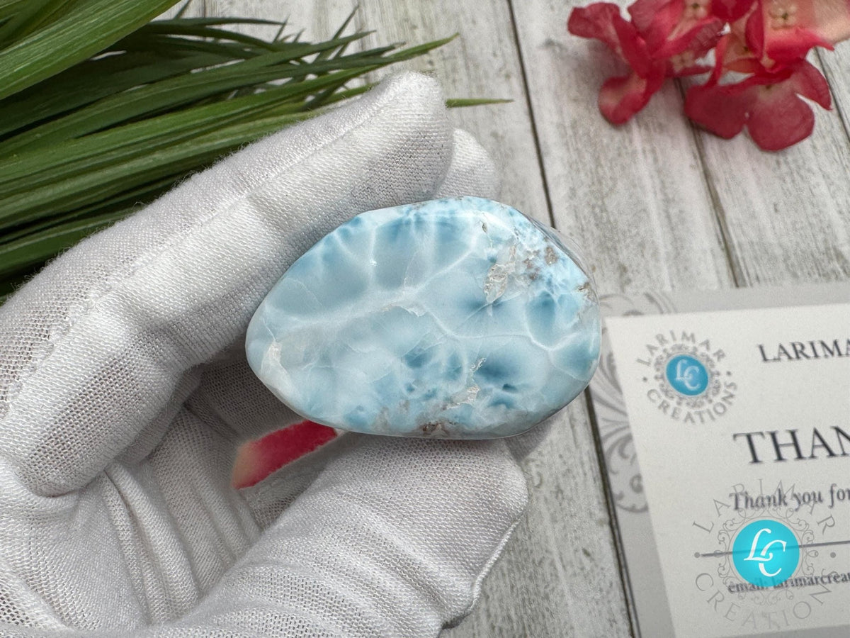 Larimar slab, larimar cabochon, cabochon Larimar , turtleback sea blue pattern, Mother's day gift, small collector's piece