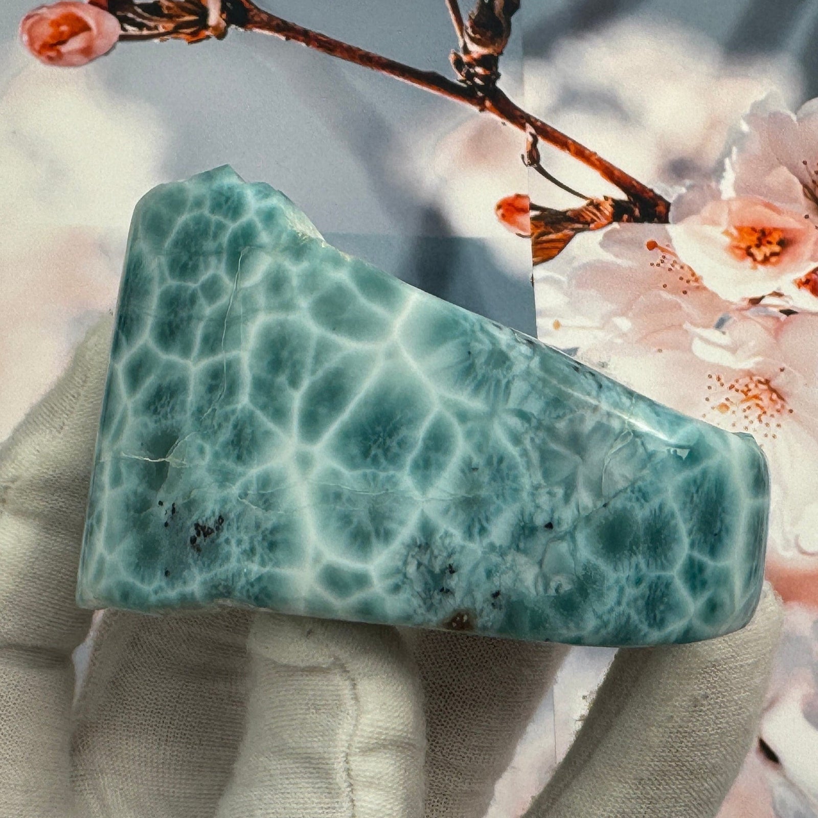 Larimar Cabochon all sides polished Larimar turtleback quality authentic dominican larimar top quality AAA cabochon, 200g