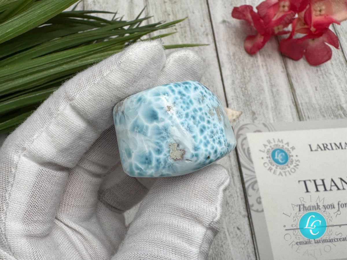 Larimar slab, larimar cabochon, cabochon Larimar , turtleback sea blue pattern, Mother's day gift, small collector's piece
