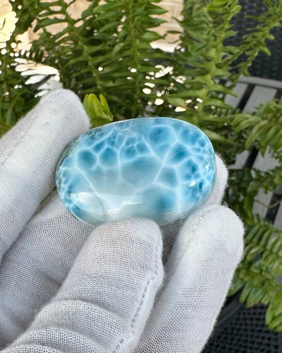 Larimar Cabochon Big Turtleback - Larimar Creations