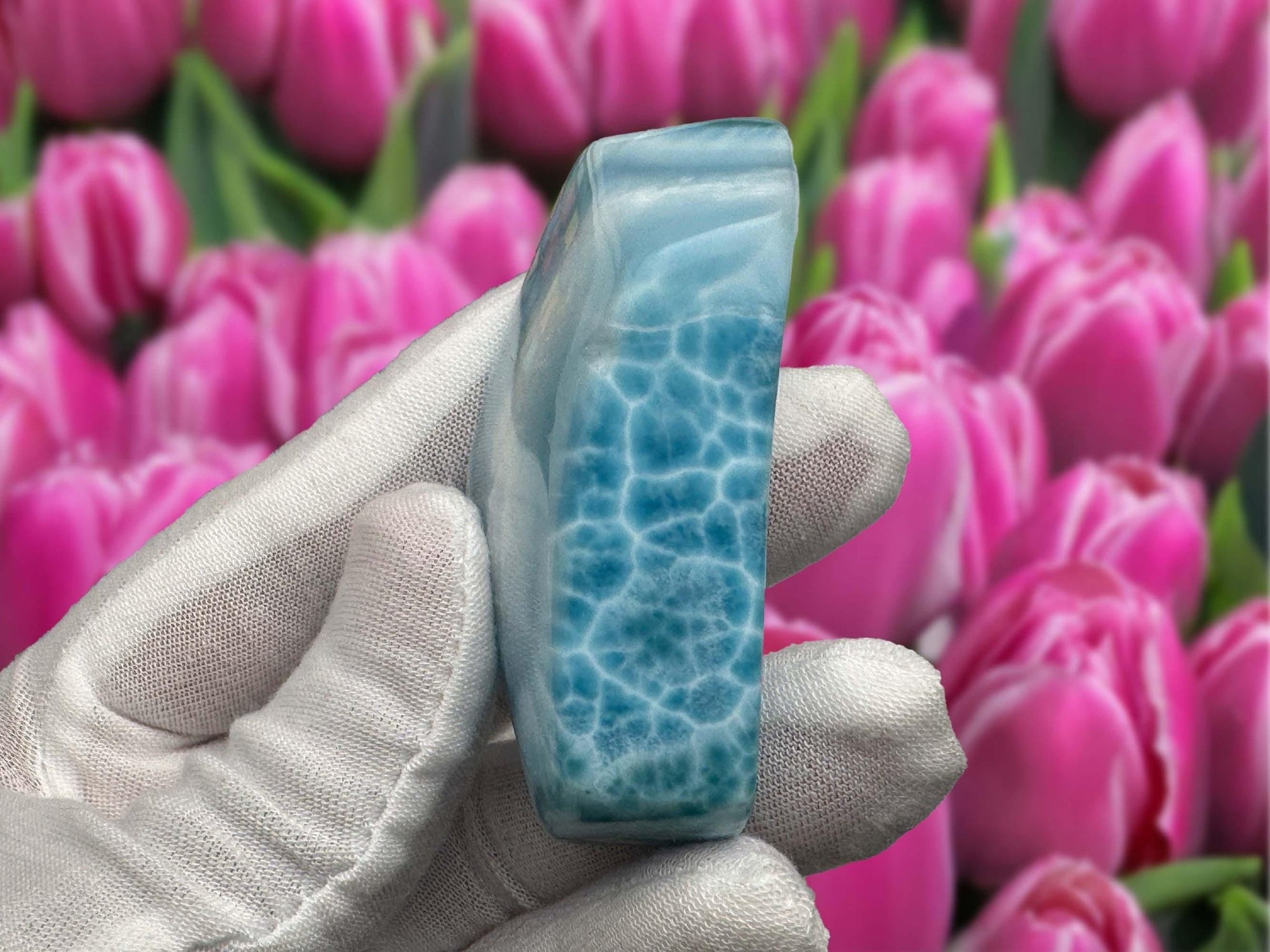 Larimar Cabochon Blue Atlantis Stone Collector&#39;s - Larimar Creations