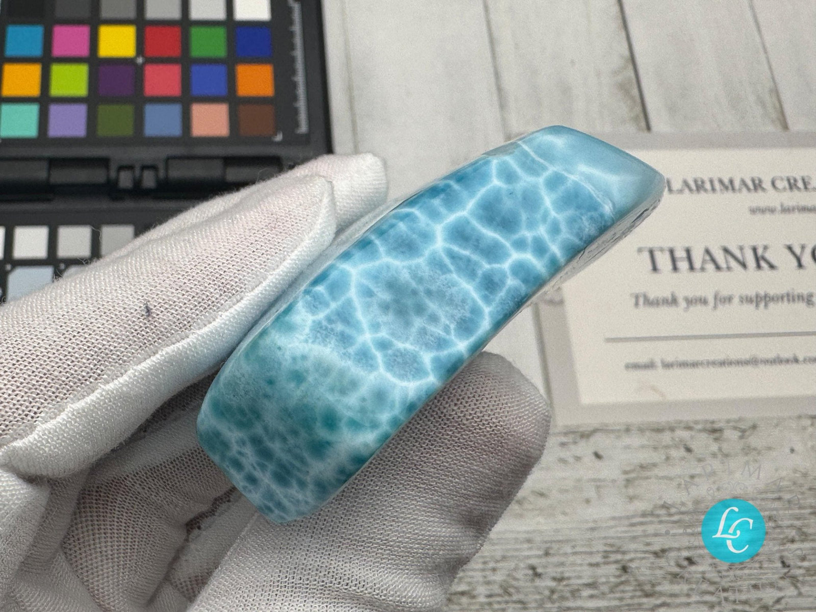 Larimar Cabochon Blue Atlantis Stone Collector's - Larimar Creations
