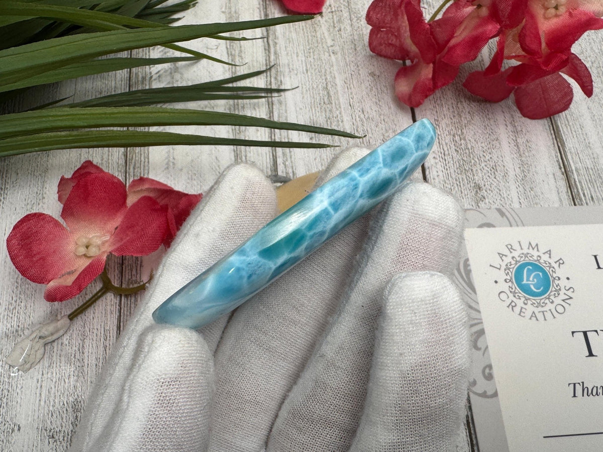 Larimar Cabochon Stone, super blue large Larimar, Natural Larimar Dominican, Hi Quality 202.5 carats cabochon, Collector's