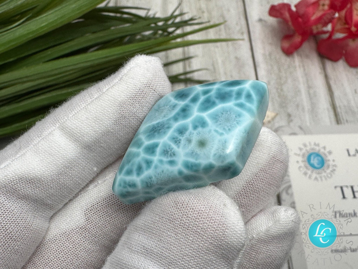 AAAA super blue Larimar, Larimar hi-quality Dominican blue Larimar, Dominican Larimar collector's gift cabochon gemstone