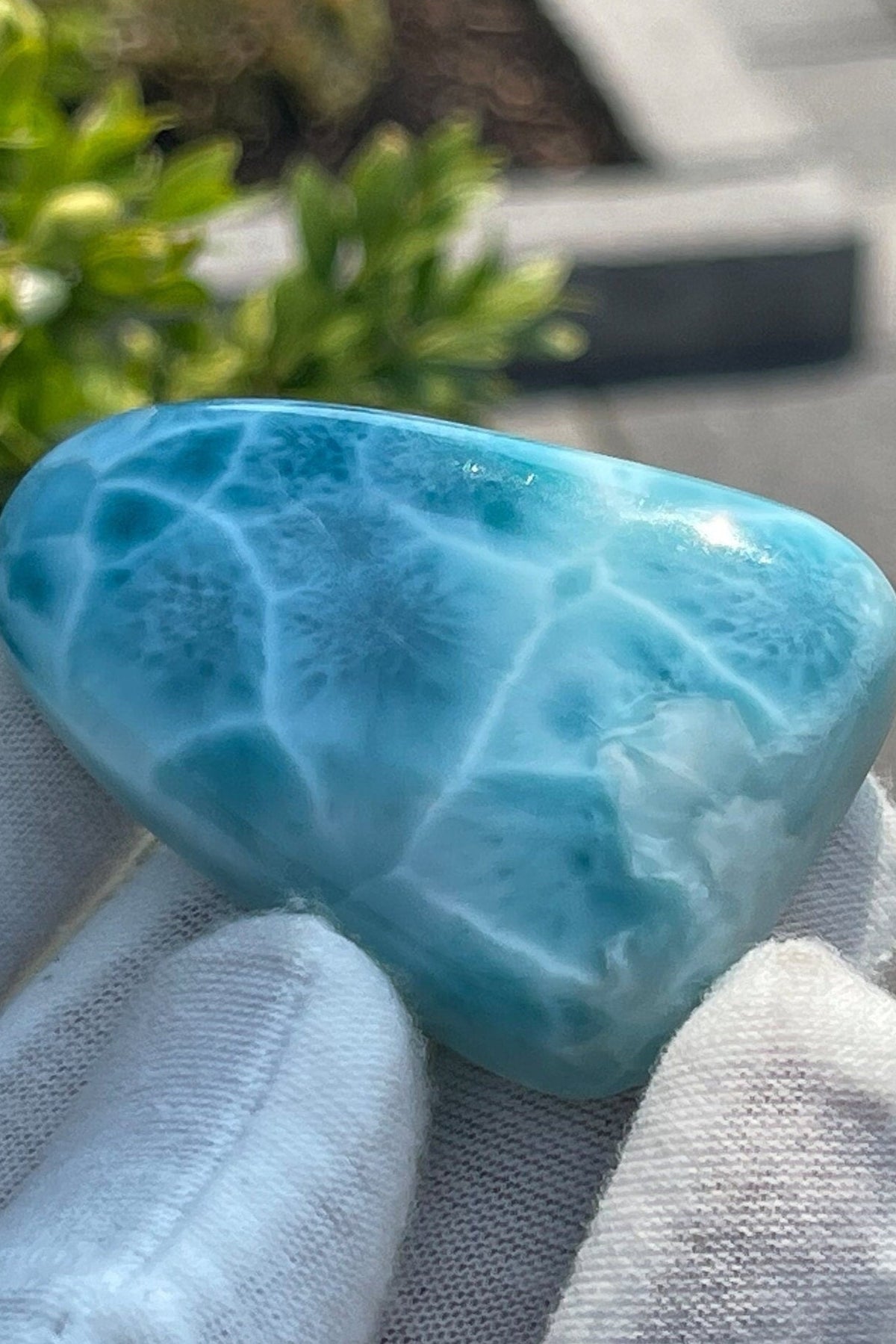 Quality Larimar Cabochon high quality AAAA - Genuine cabochon - dominica larimar - Perfect for Jewelry Making and Collecting