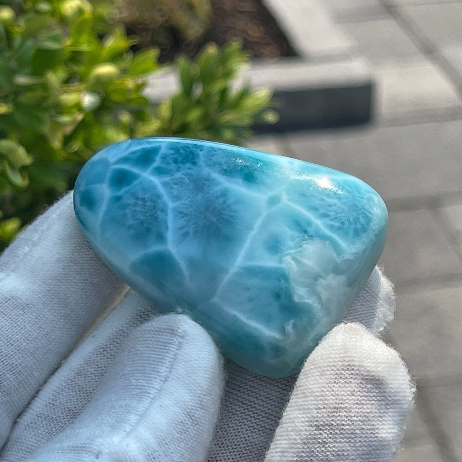 Quality Larimar Cabochon high quality AAAA - Genuine cabochon - dominica larimar - Perfect for Jewelry Making and Collecting