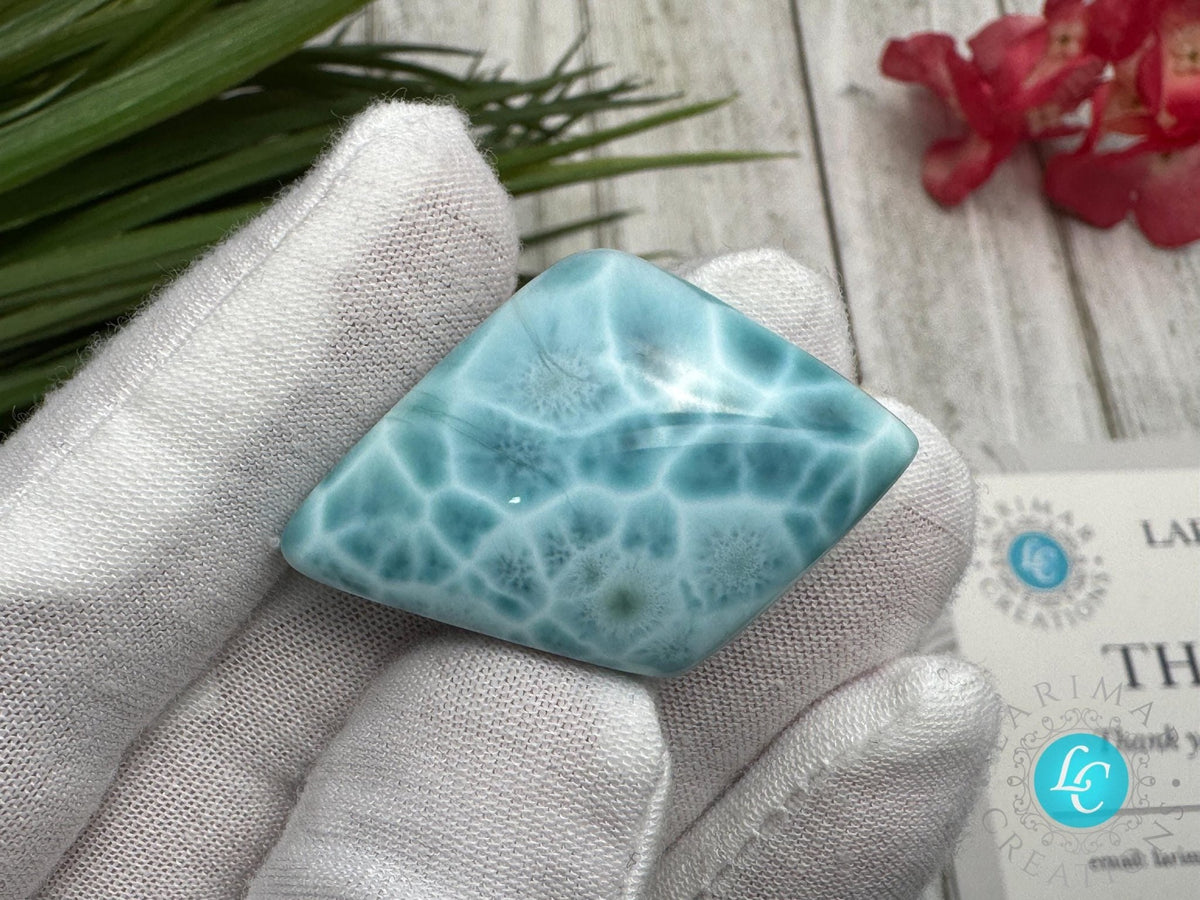 AAAA super blue Larimar, Larimar hi-quality Dominican blue Larimar, Dominican Larimar collector's gift cabochon gemstone