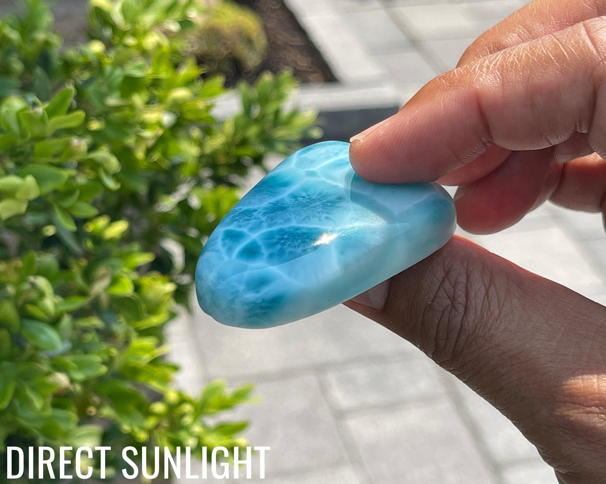 Quality Larimar Cabochon high quality AAAA - Genuine cabochon - dominica larimar - Perfect for Jewelry Making and Collecting