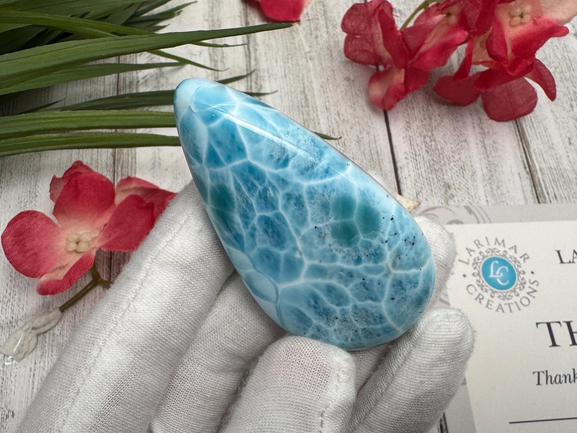 Larimar Cabochon Stone, super blue large Larimar, Natural Larimar Dominican, Hi Quality 202.5 carats cabochon, Collector&#39;s