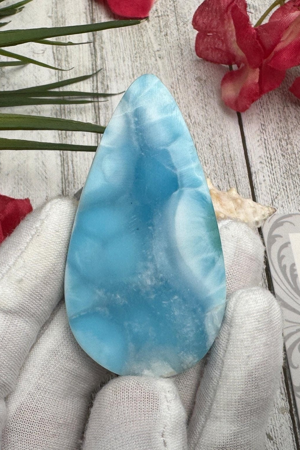 Larimar Cabochon Stone, super blue large Larimar, Natural Larimar Dominican, Hi Quality 202.5 carats cabochon, Collector's