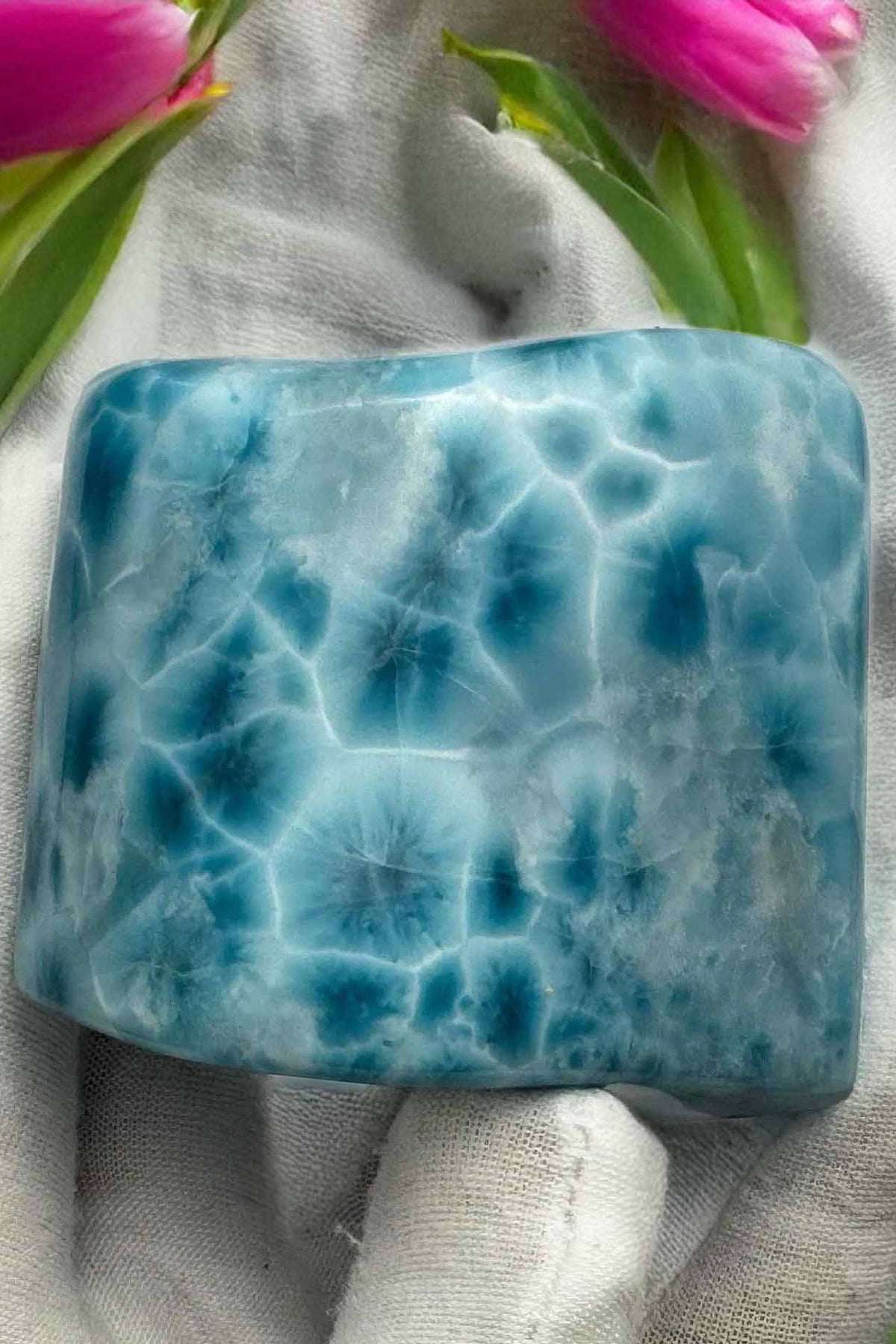 Larimar stone, large Larimar Cabochon top quality decor