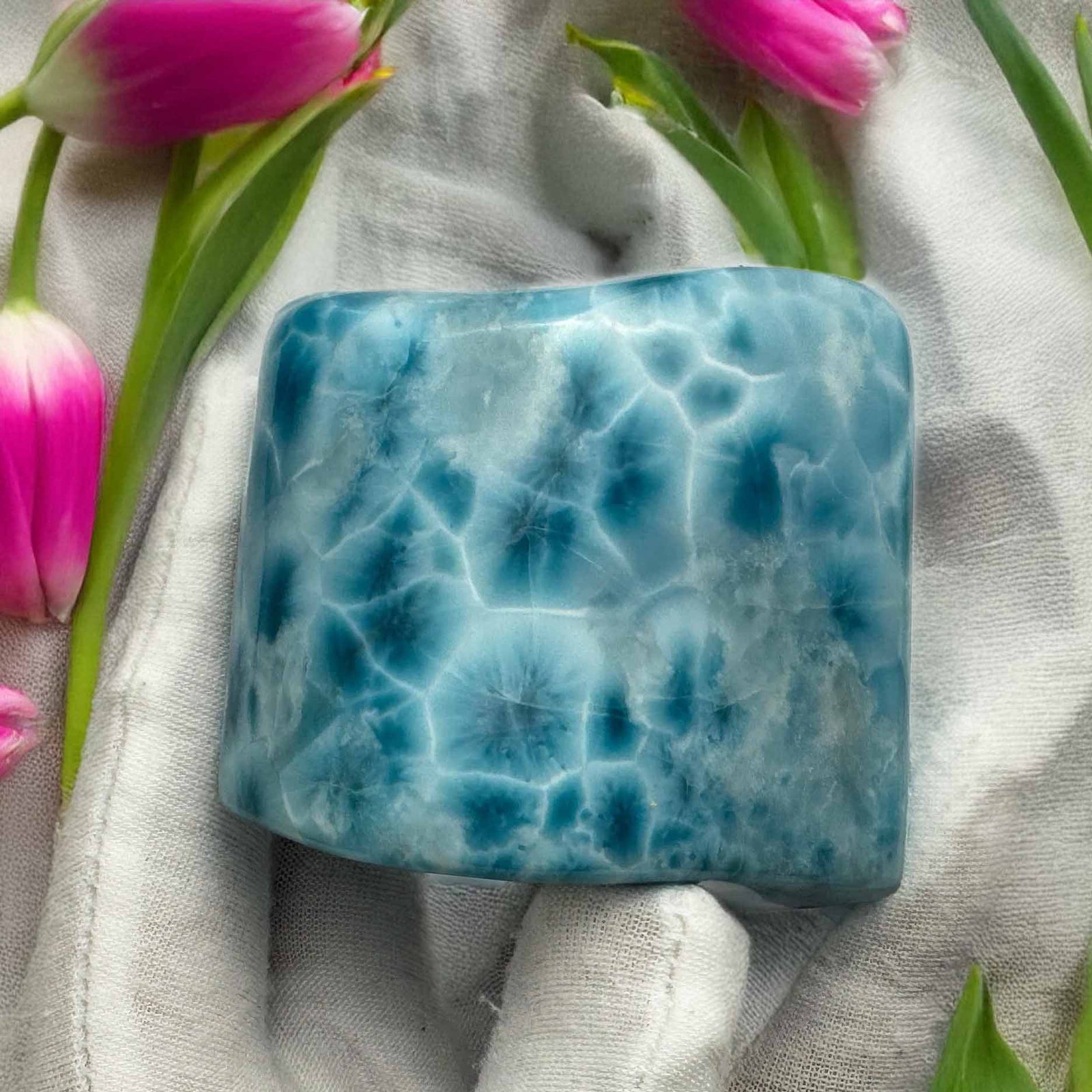 Larimar stone, large Larimar Cabochon top quality decor