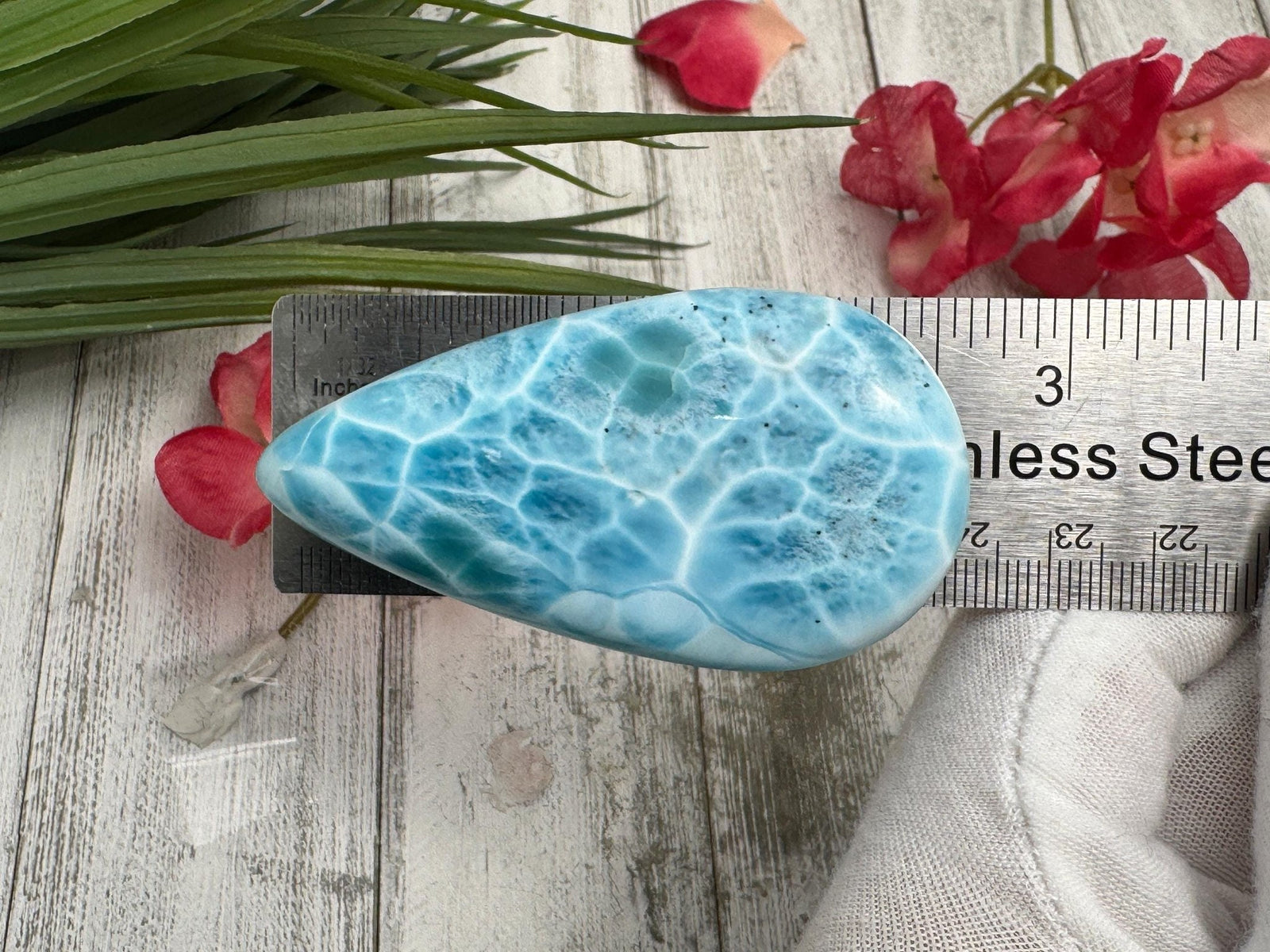 Larimar Cabochon Stone, super blue large Larimar, Natural Larimar Dominican, Hi Quality 202.5 carats cabochon, Collector's