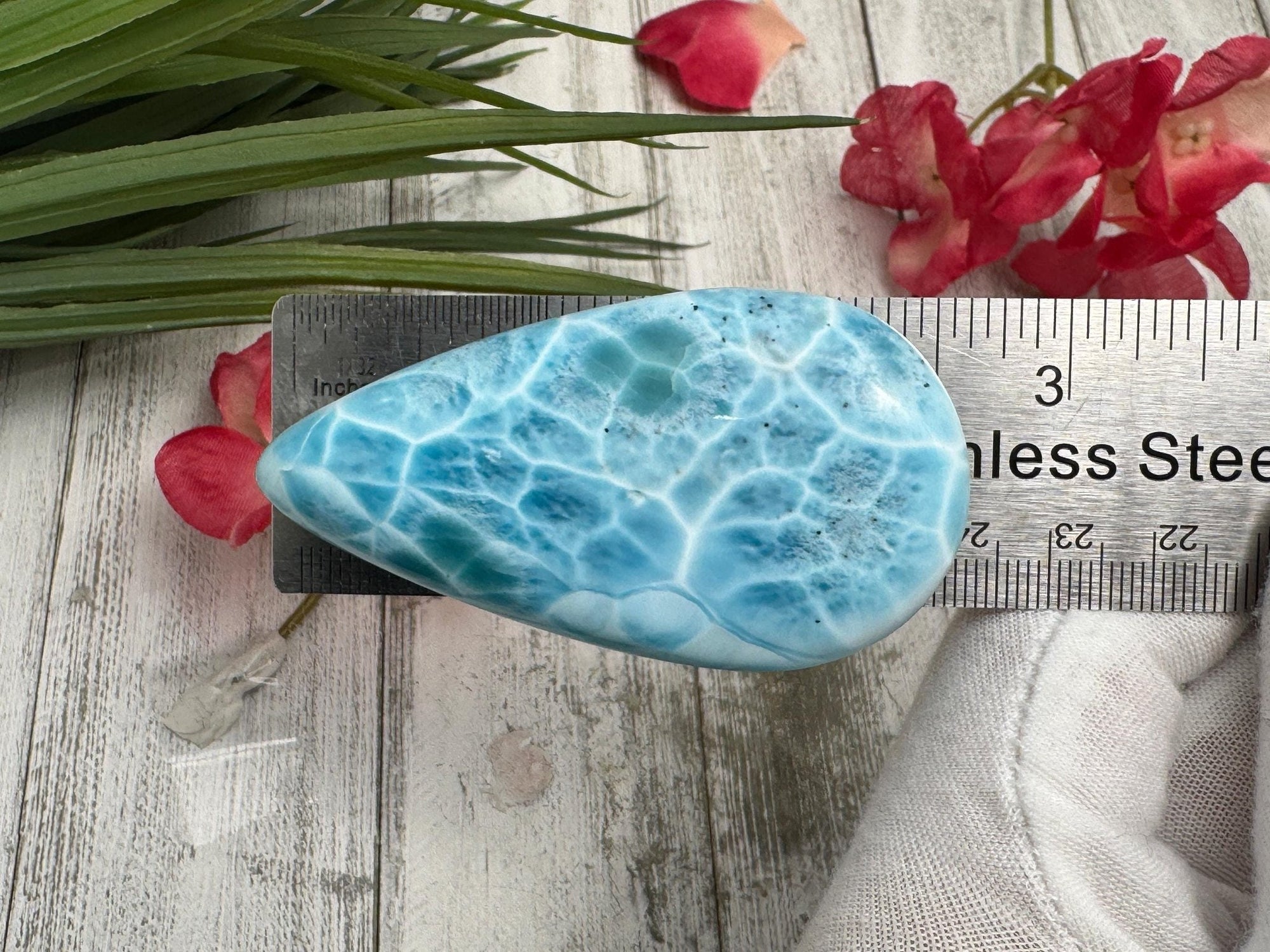 Larimar Cabochon Stone, super blue large Larimar, Natural Larimar Dominican, Hi Quality 202.5 carats cabochon, Collector&#39;s