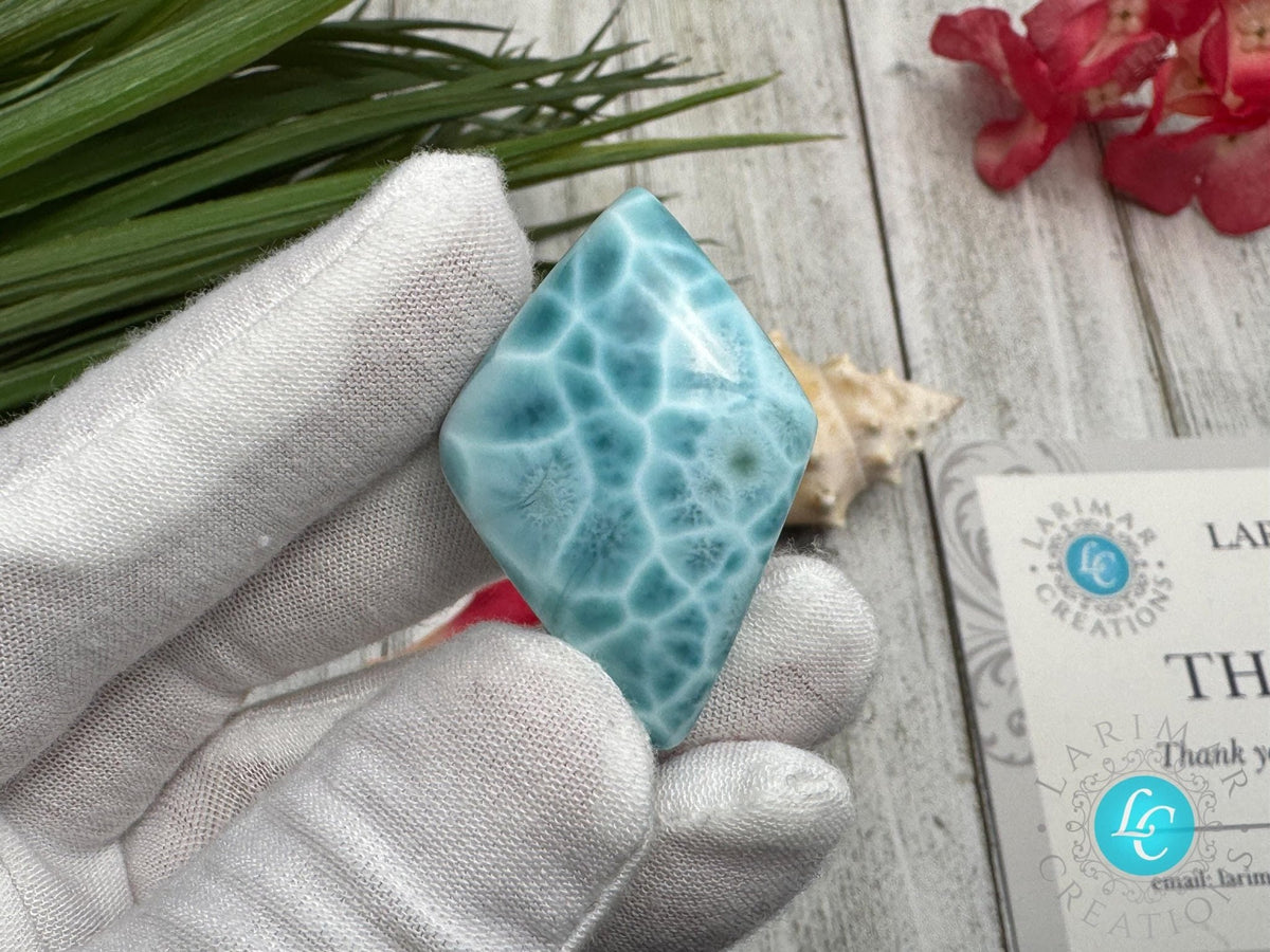 AAAA super blue Larimar, Larimar hi-quality Dominican blue Larimar, Dominican Larimar collector's gift cabochon gemstone