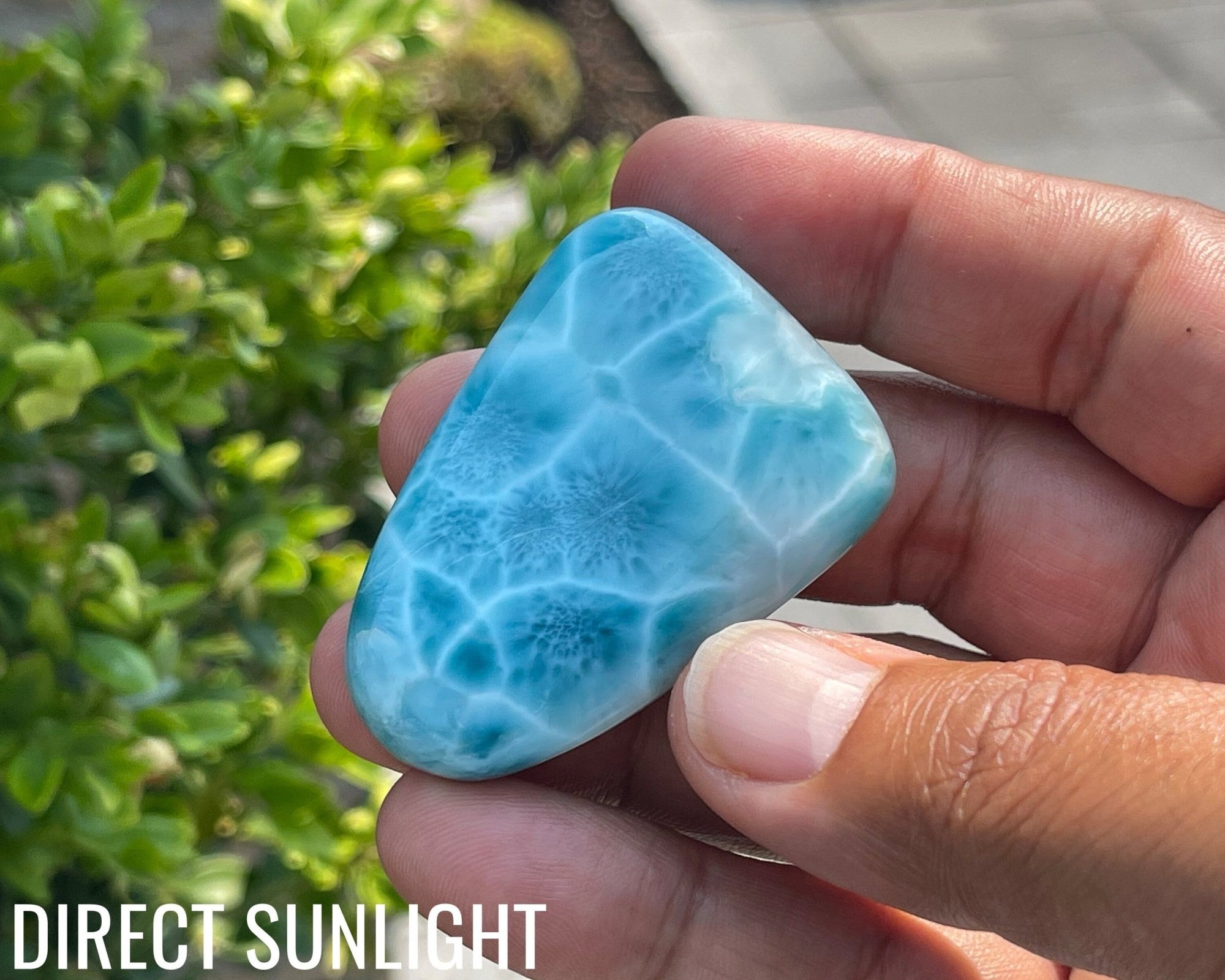 Quality Larimar Cabochon high quality AAAA - Genuine cabochon - dominica larimar - Perfect for Jewelry Making and Collecting
