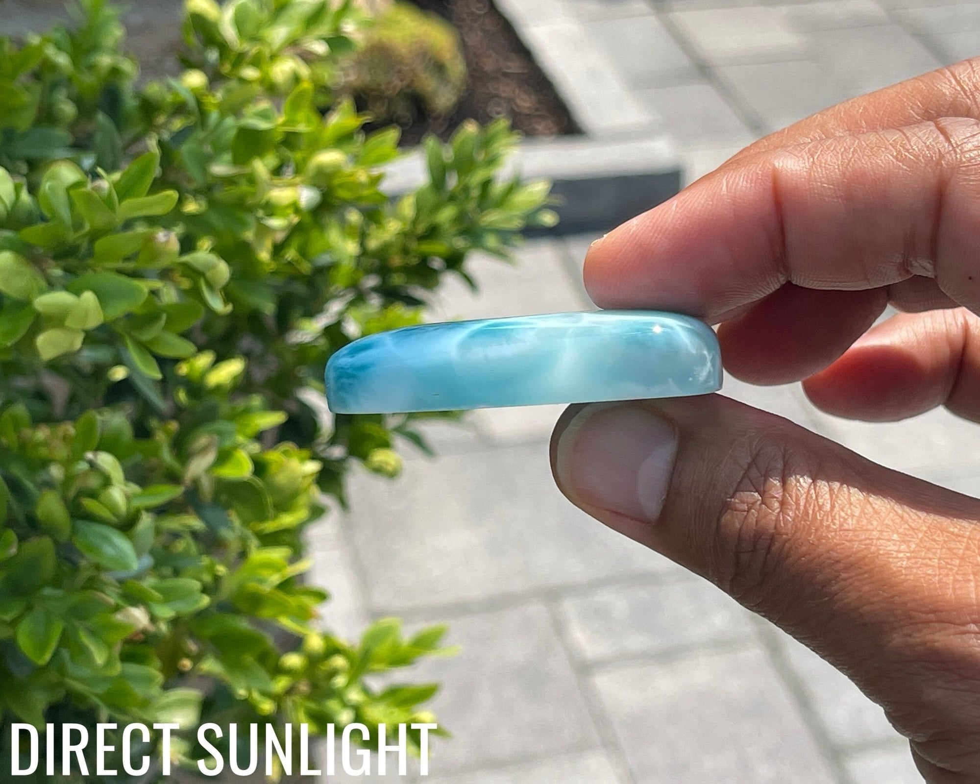 Quality Larimar Cabochon high quality AAAA - Genuine cabochon - dominica larimar - Perfect for Jewelry Making and Collecting