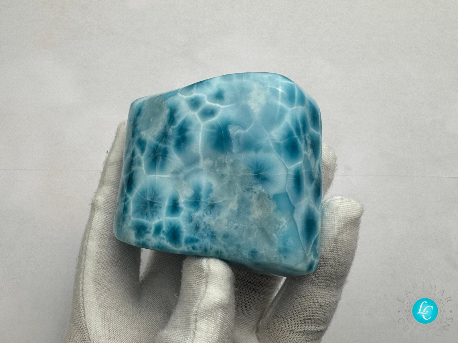 Super Blue Larimar, Larimar Cabochon Mirror Polished, AAAA Quality Dominican, Gemstone Collector's Piece,
