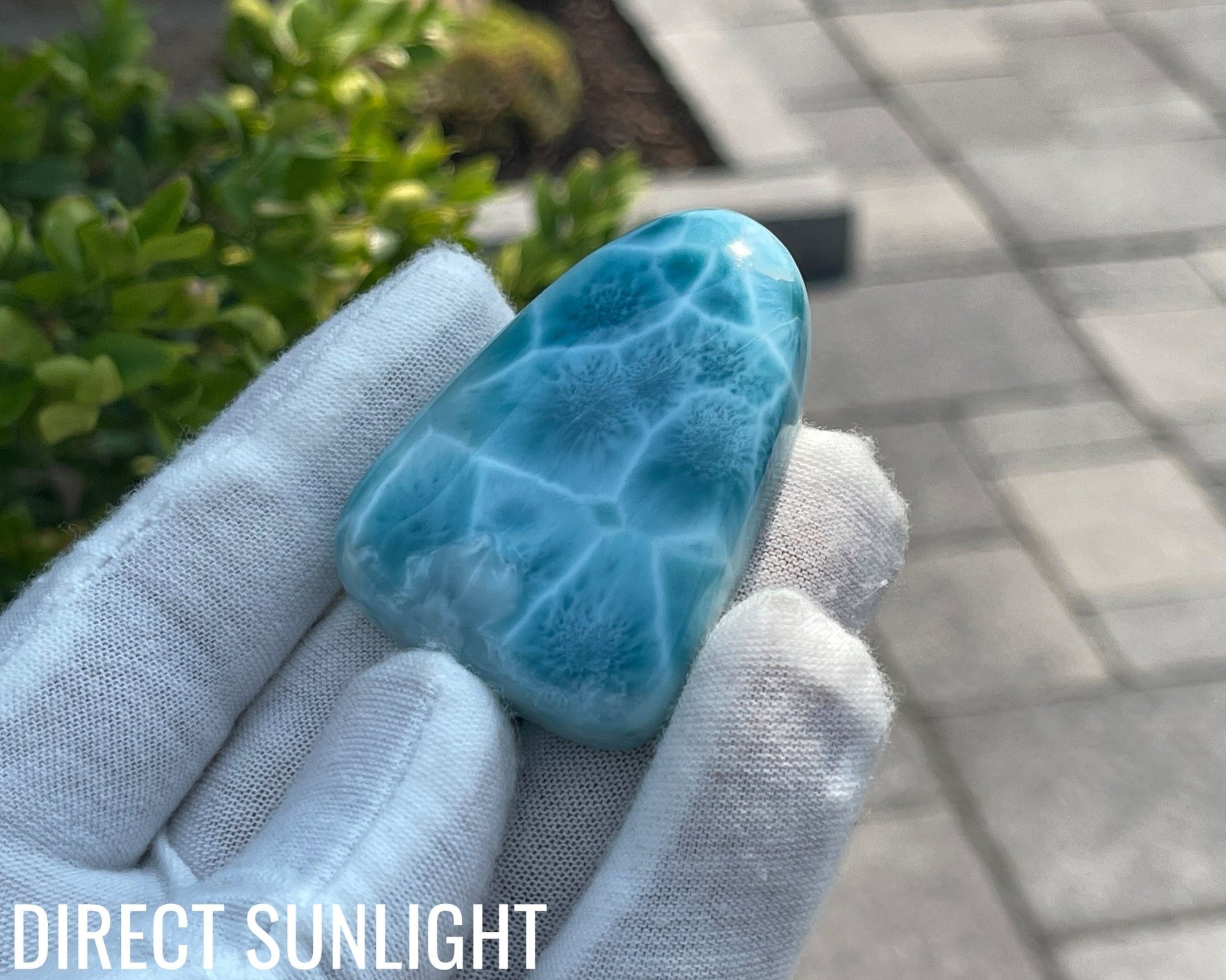 Quality Larimar Cabochon high quality AAAA - Genuine cabochon - dominica larimar - Perfect for Jewelry Making and Collecting