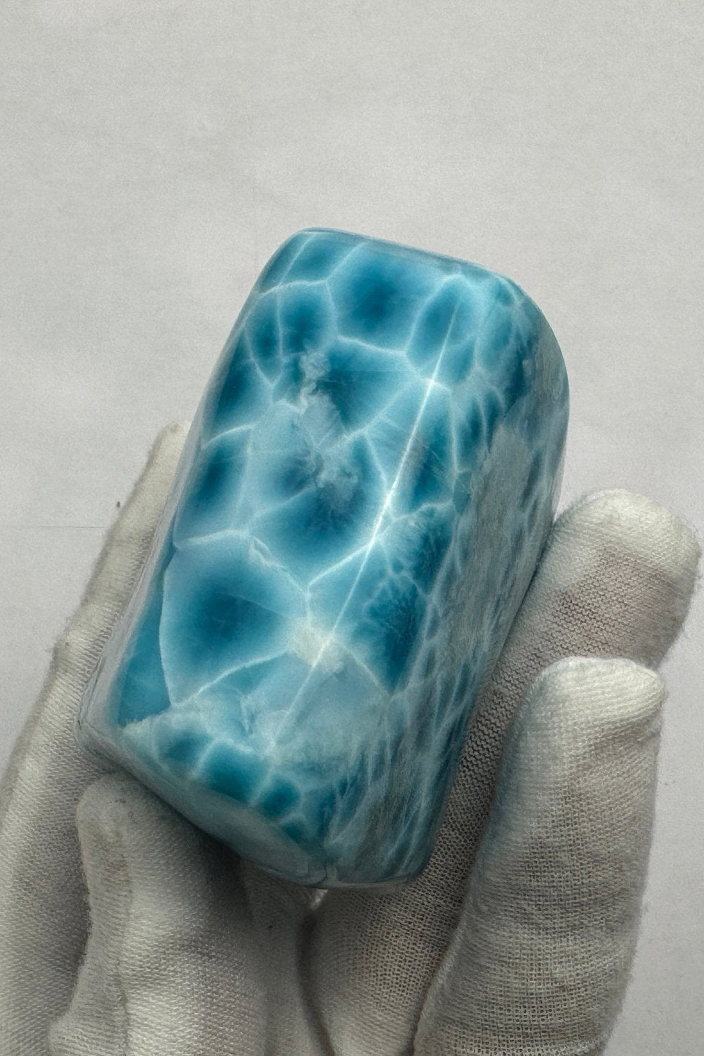 Super Blue Larimar, Larimar Cabochon Mirror Polished, AAAA Quality Dominican, Gemstone Collector's Piece,