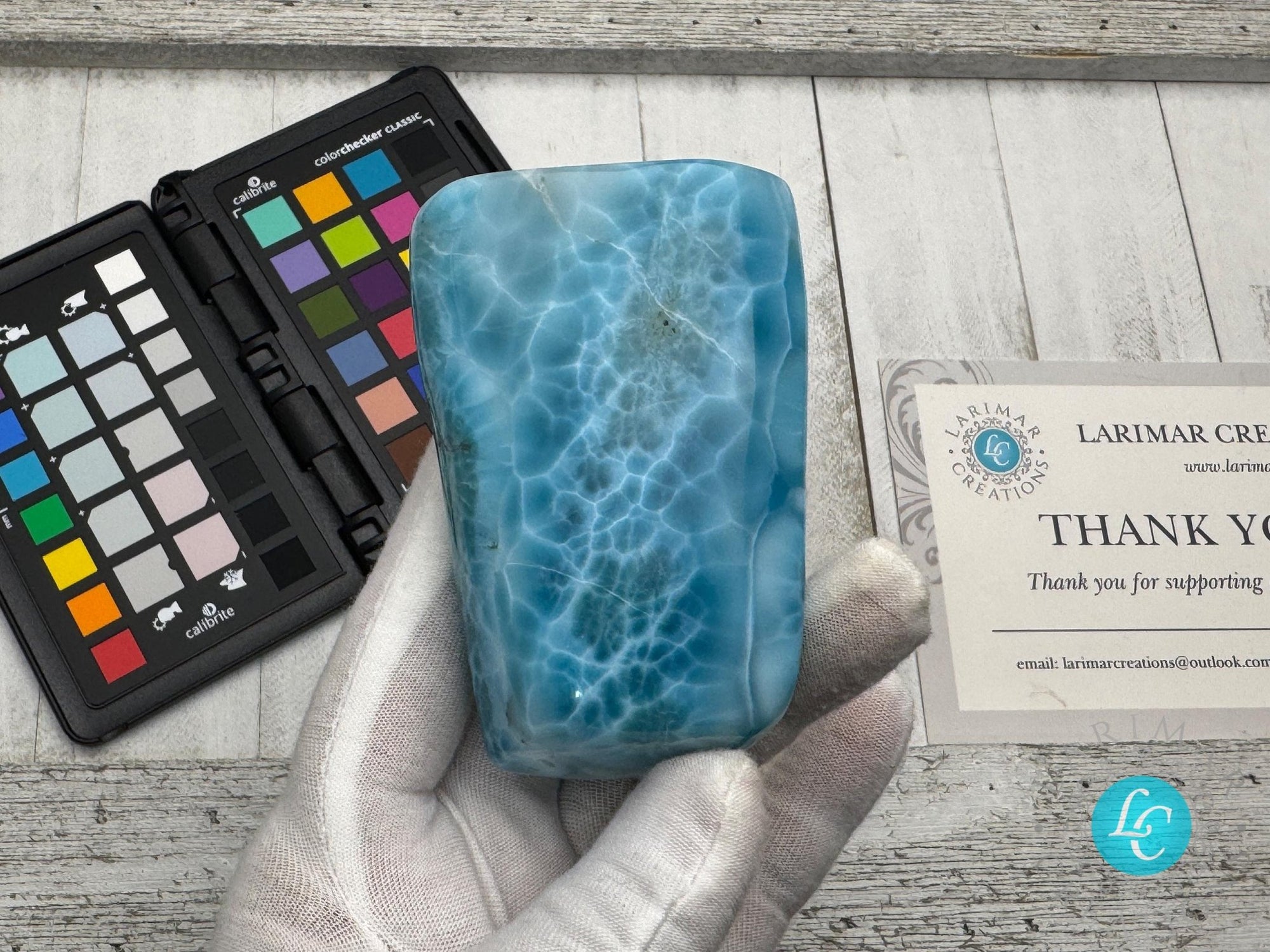 Larimar Cabochon Collector&#39;s Museum - Grade 367g - Larimar Creations