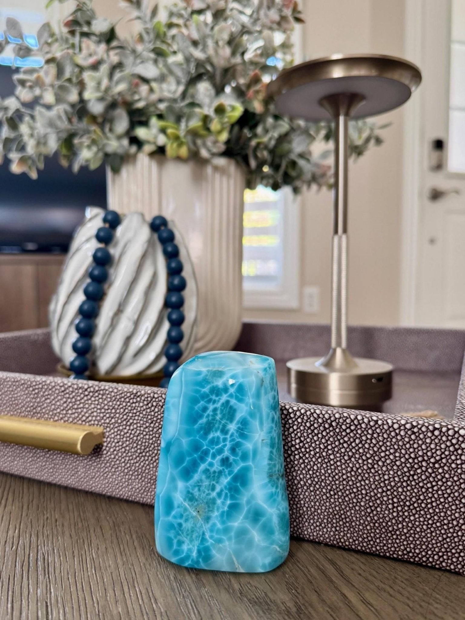 Larimar Cabochon Collector&#39;s Museum - Grade 367g - Larimar Creations