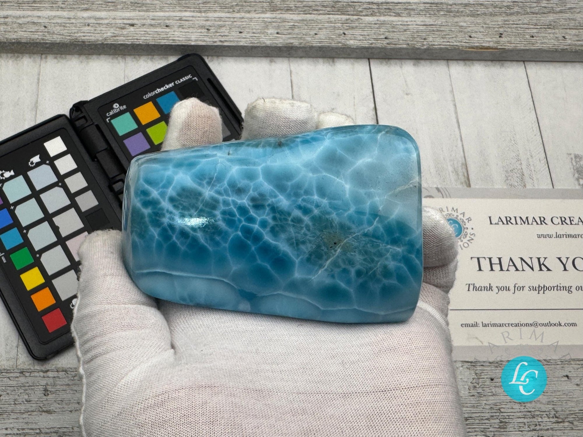 Larimar Cabochon Collector&#39;s Museum - Grade 367g - Larimar Creations