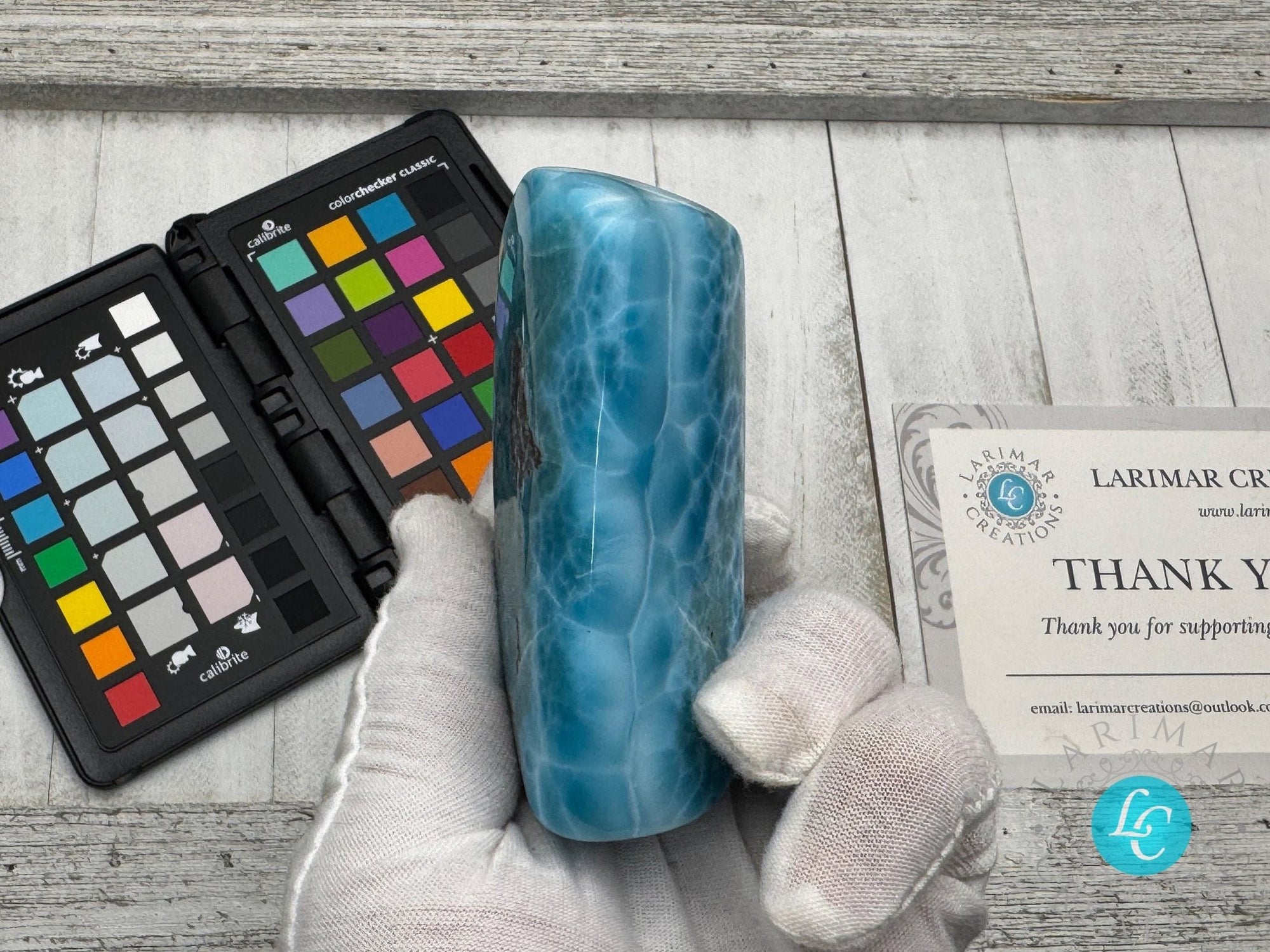 Larimar Cabochon Collector&#39;s Museum - Grade 367g - Larimar Creations