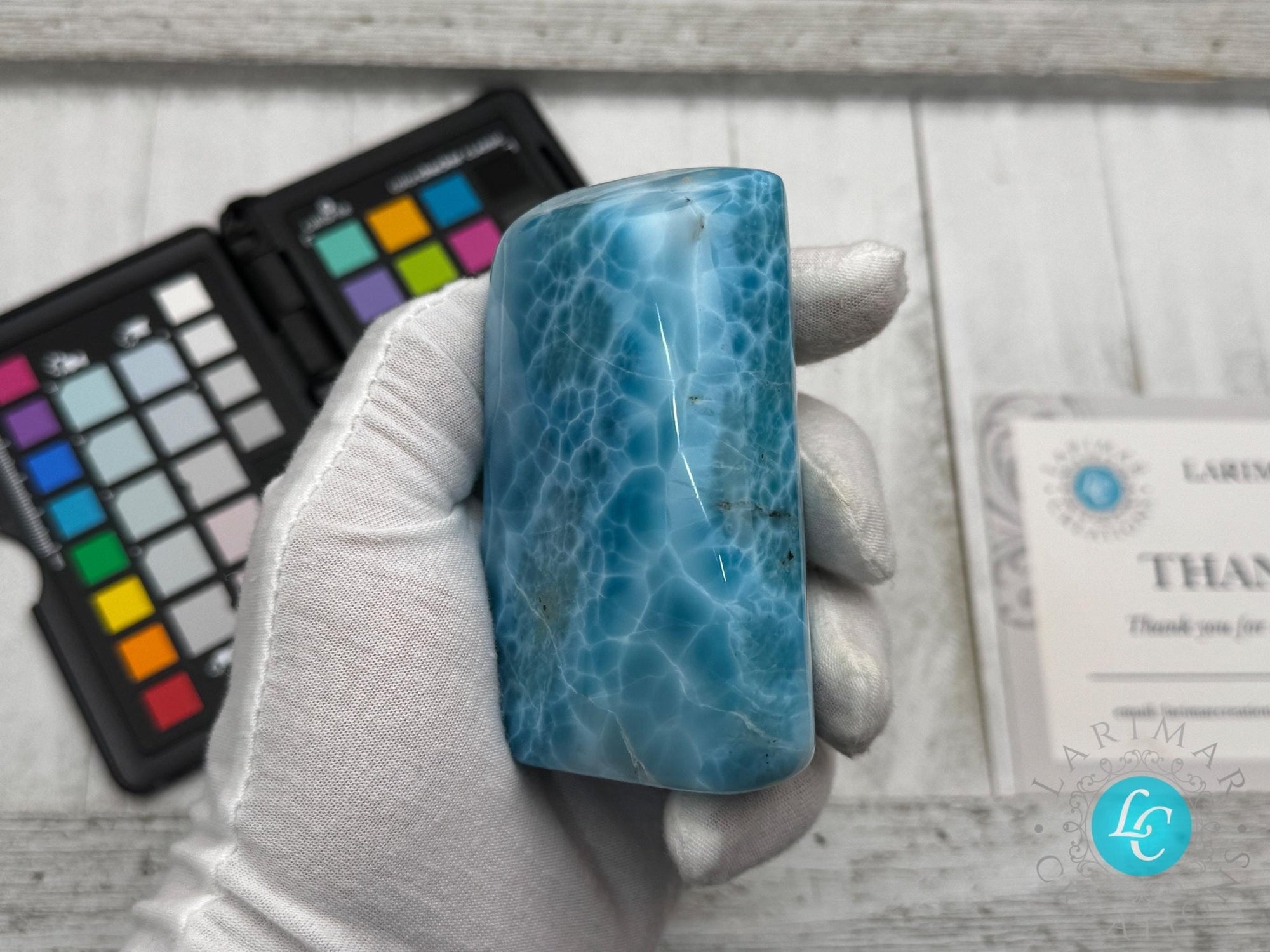 Larimar Cabochon Collector&#39;s Museum - Grade 367g - Larimar Creations