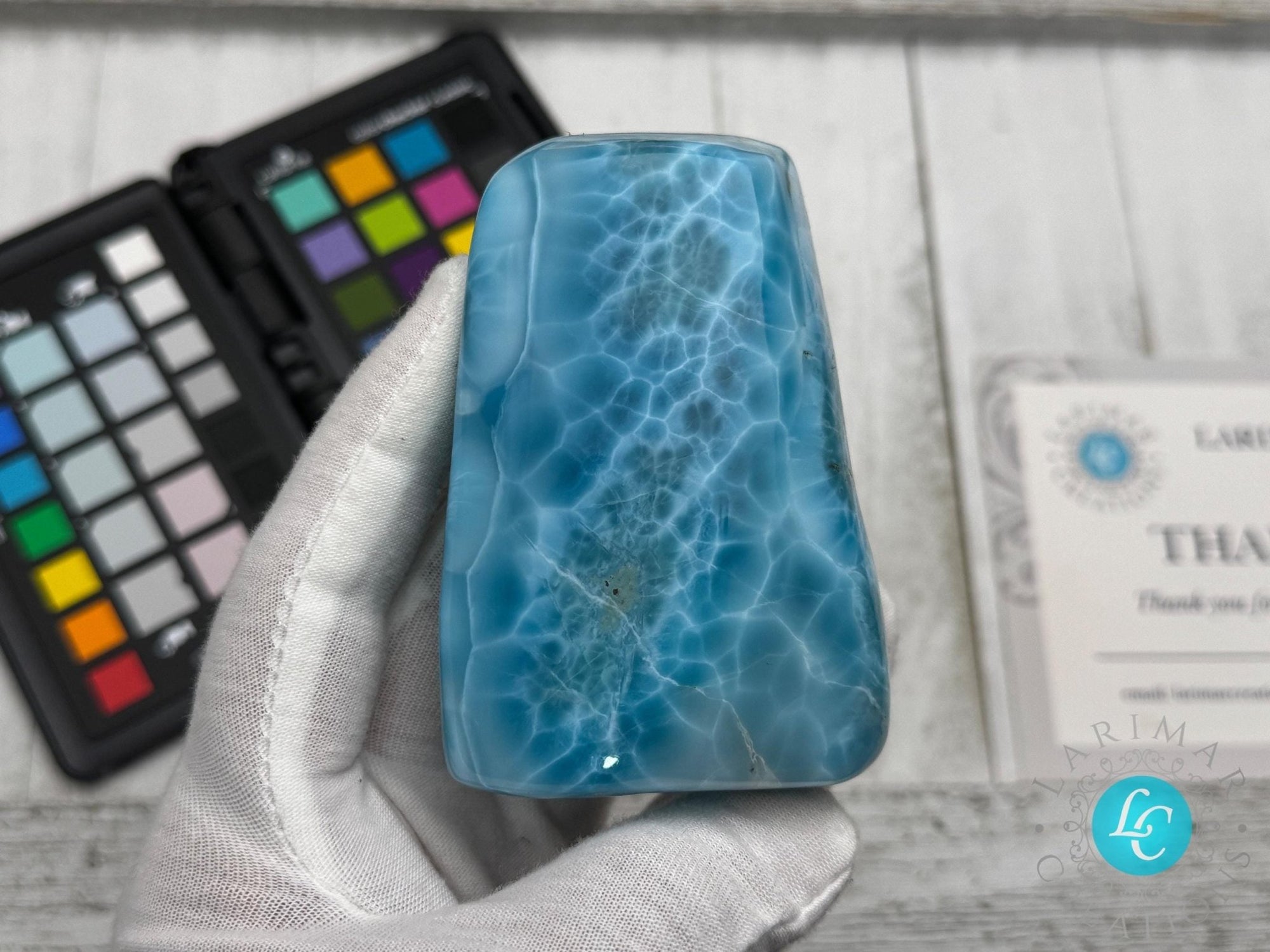 Larimar Cabochon Collector&#39;s Museum - Grade 367g - Larimar Creations