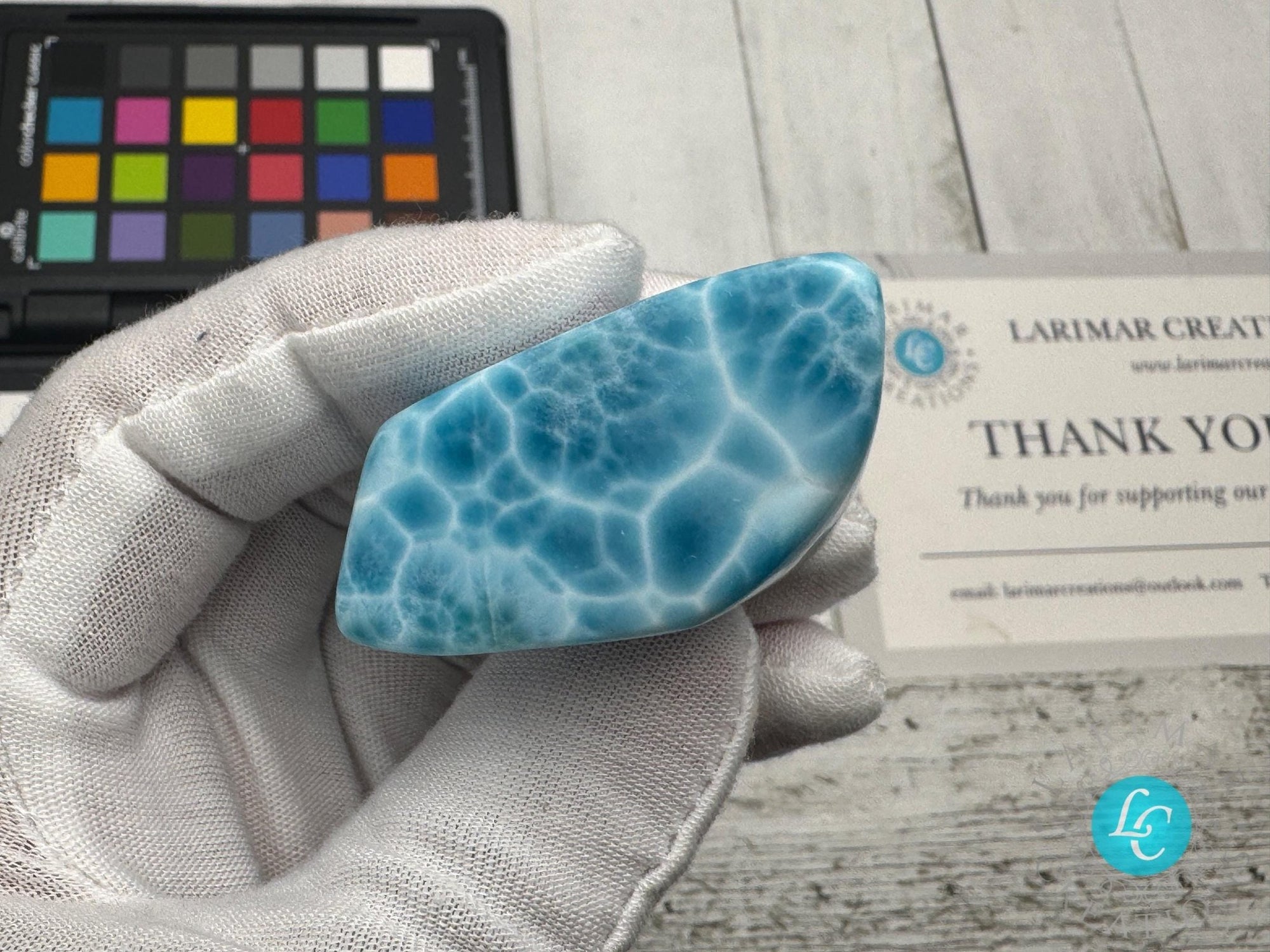 Larimar cabochon Gemstone Collector&#39;s - Larimar Creations