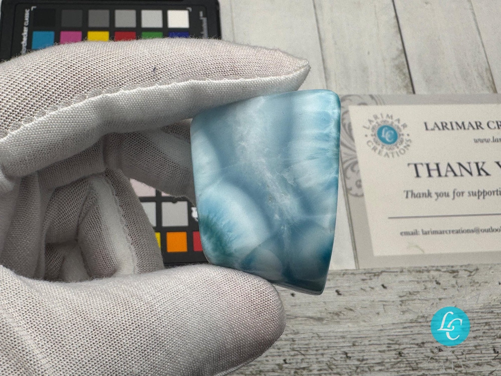 Larimar cabochon Gemstone Collector&#39;s - Larimar Creations