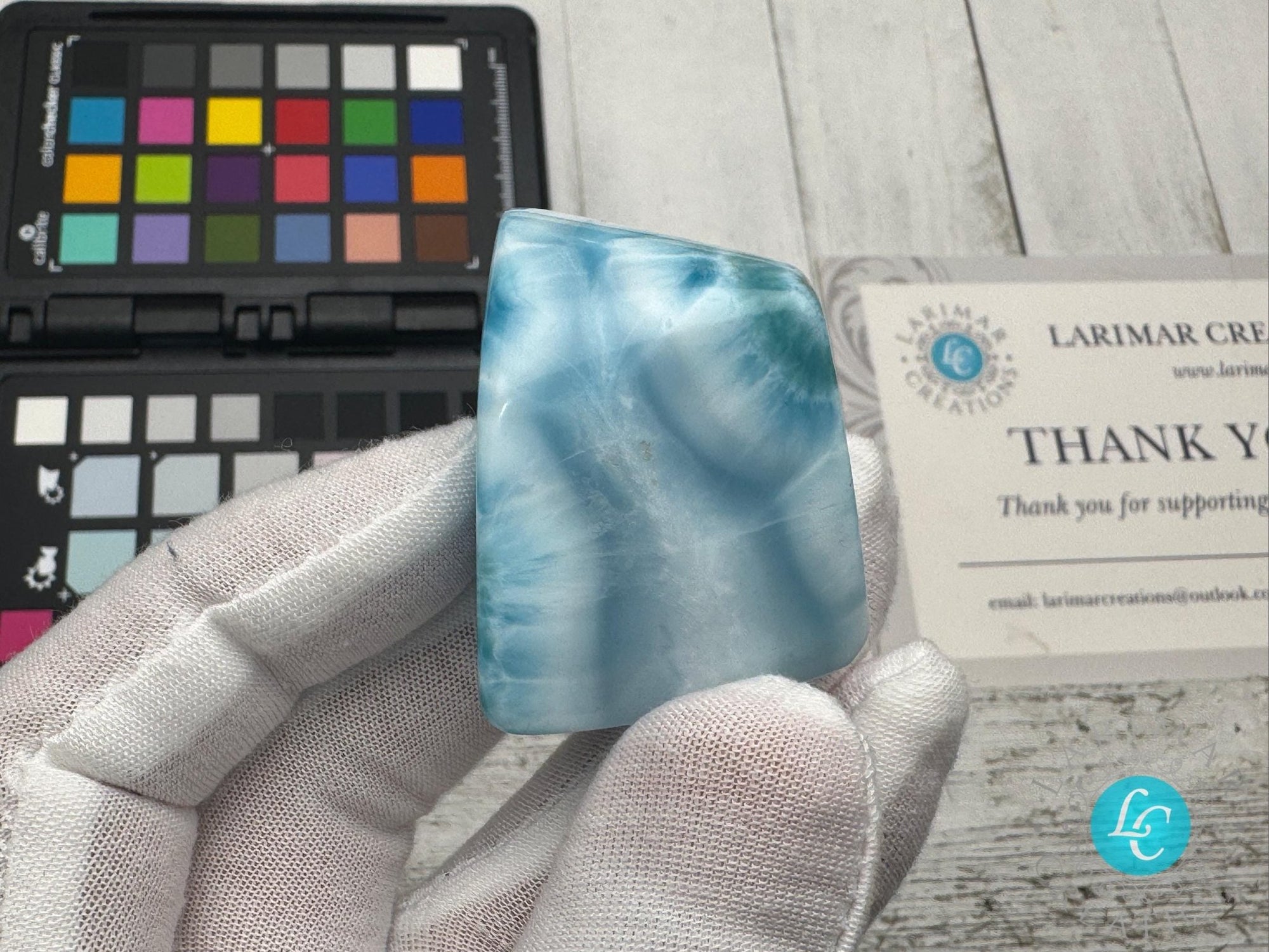 Larimar cabochon Gemstone Collector&#39;s - Larimar Creations