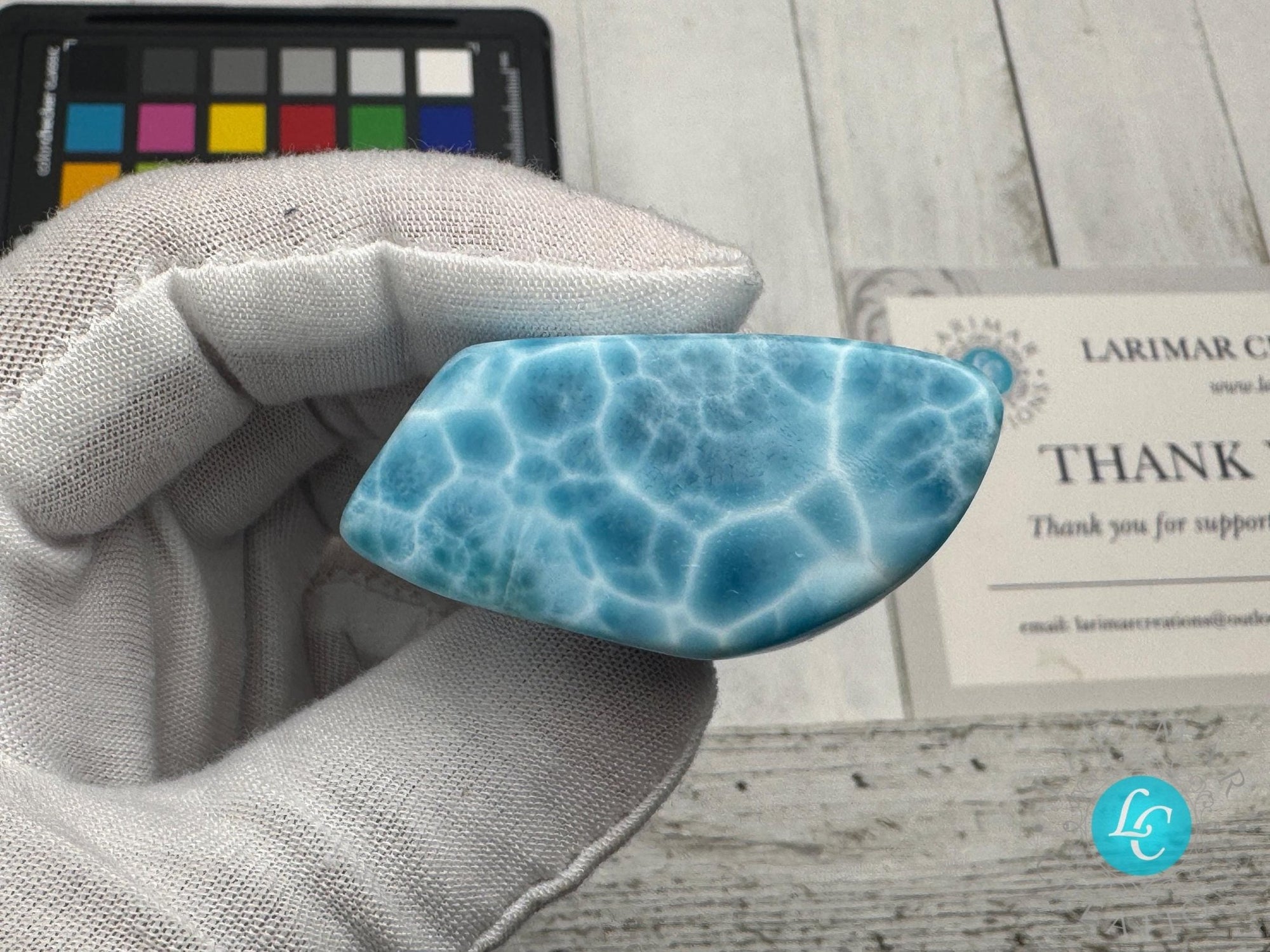 Larimar cabochon Gemstone Collector&#39;s - Larimar Creations