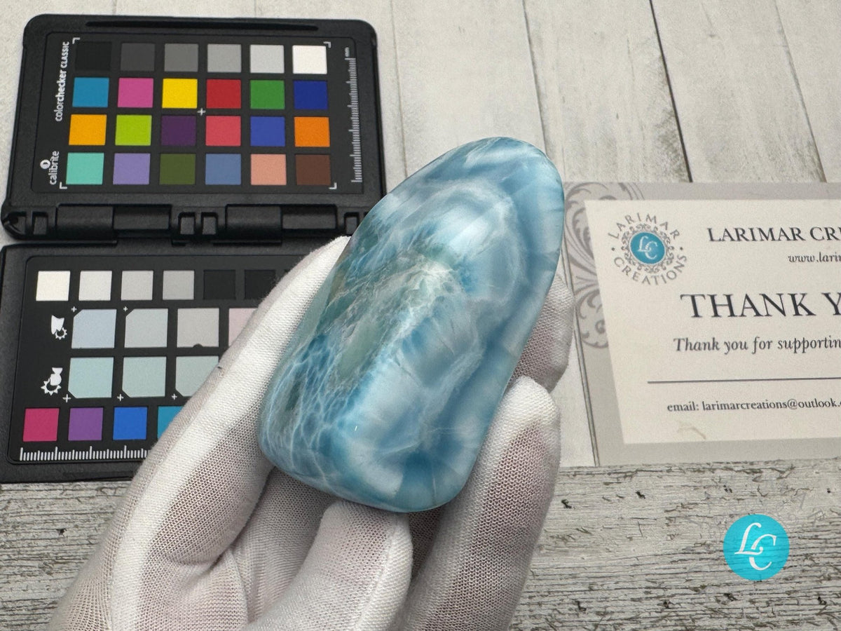 Larimar Cabochon Large Specimen Collector's rare. - Larimar Creations