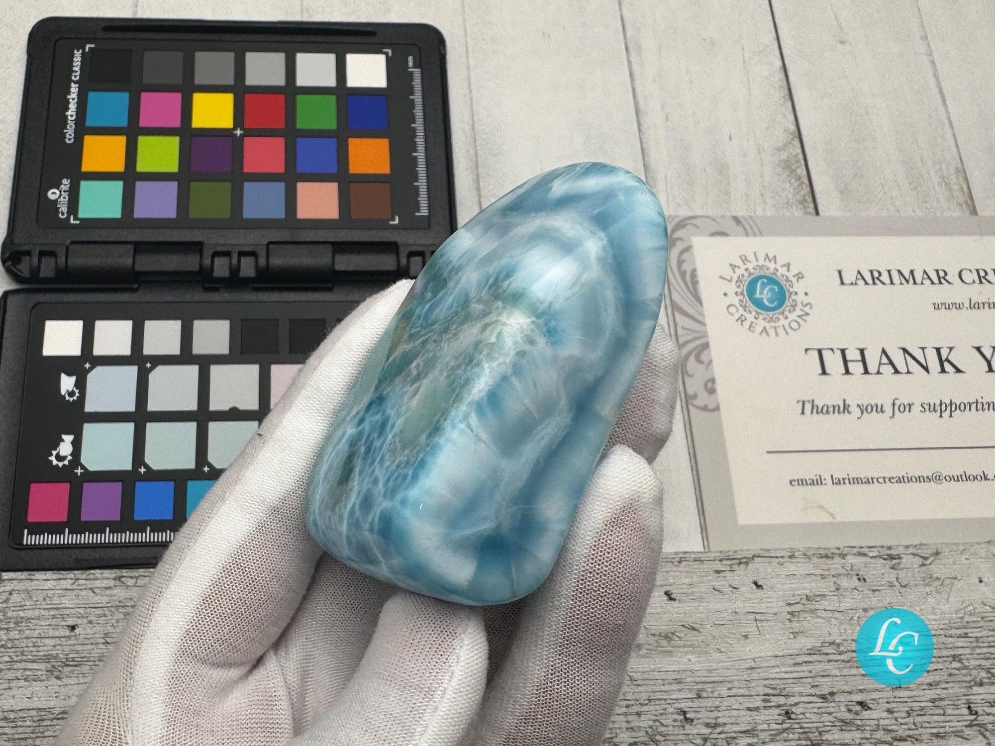 Larimar Cabochon Large Specimen Collector&#39;s rare. - Larimar Creations