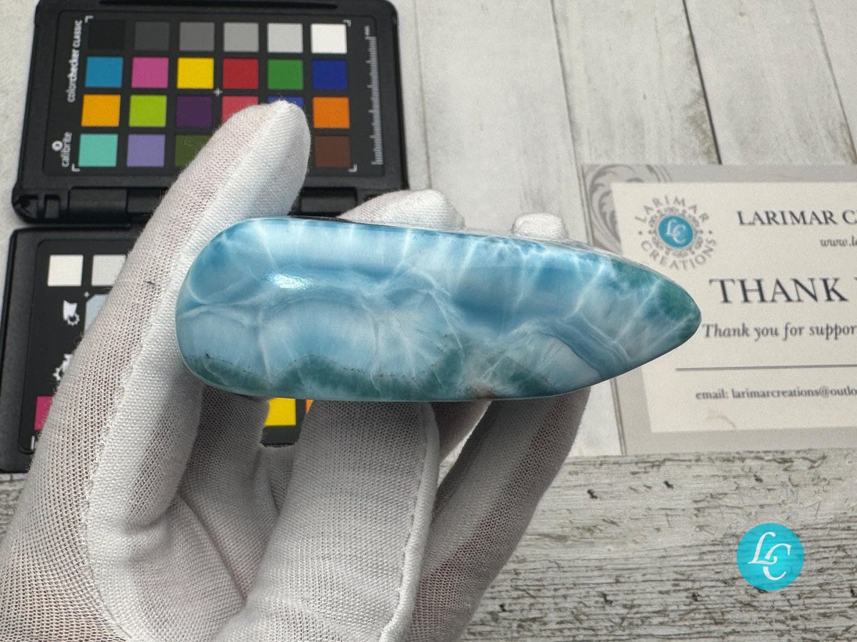 Larimar Cabochon Large Specimen Collector's rare. - Larimar Creations